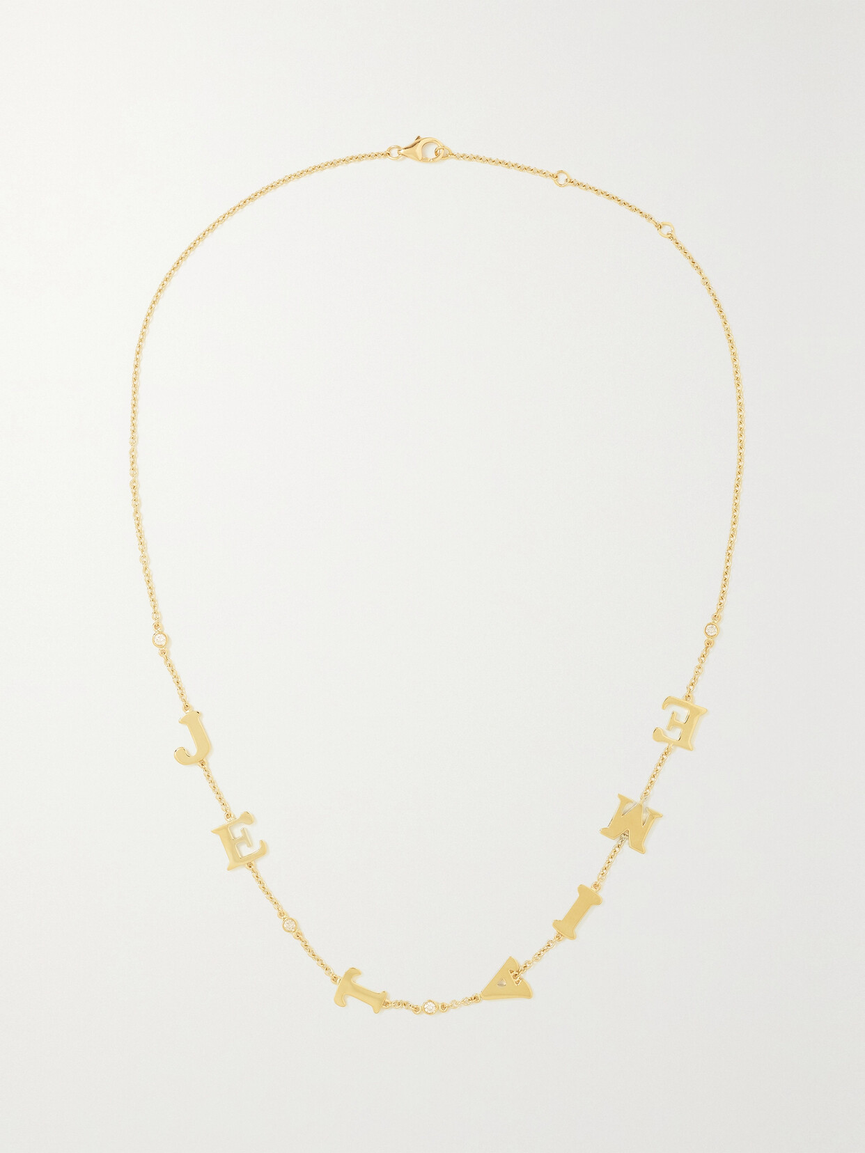 Yvonne Léon Je T'aime 9-karat Gold Diamond Necklace