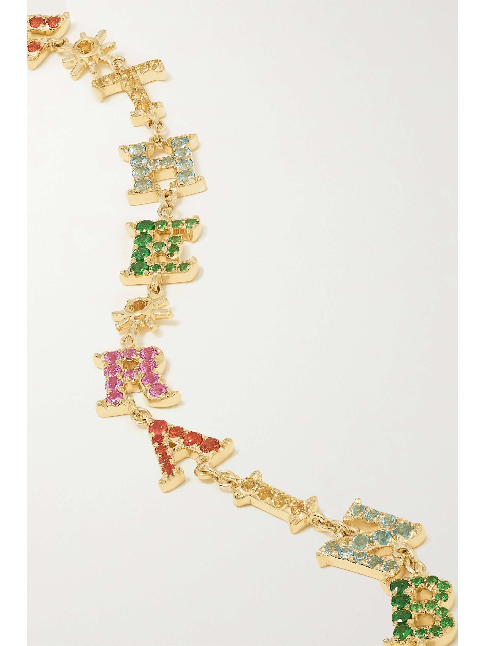 YVONNE LÉON Over the Rainbow 9-karat gold multi-stone bracelet