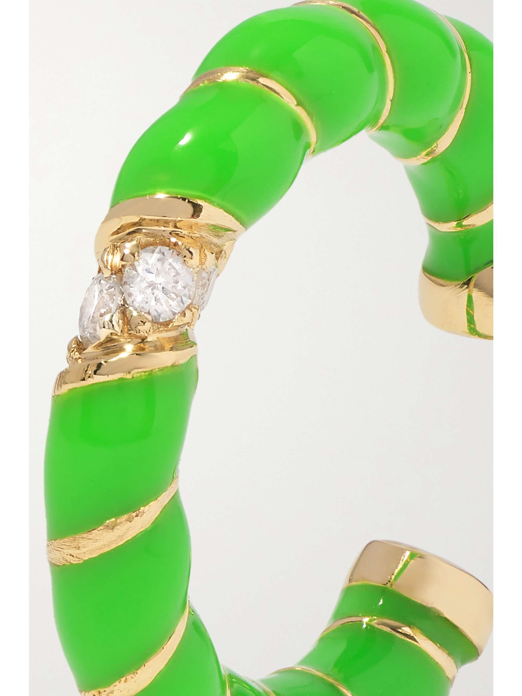 YVONNE LÉON Mini Torsade 9-karat gold, enamel and diamond ear cuff