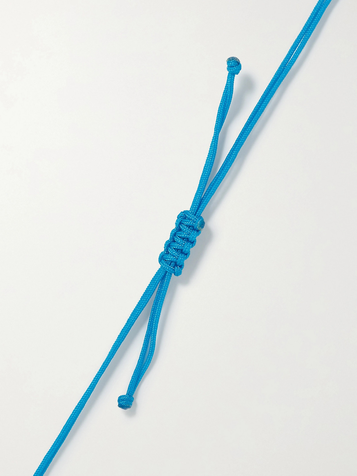 Yvonne Léon 9-karat Gold, Cotton And Diamond Necklace In Blue