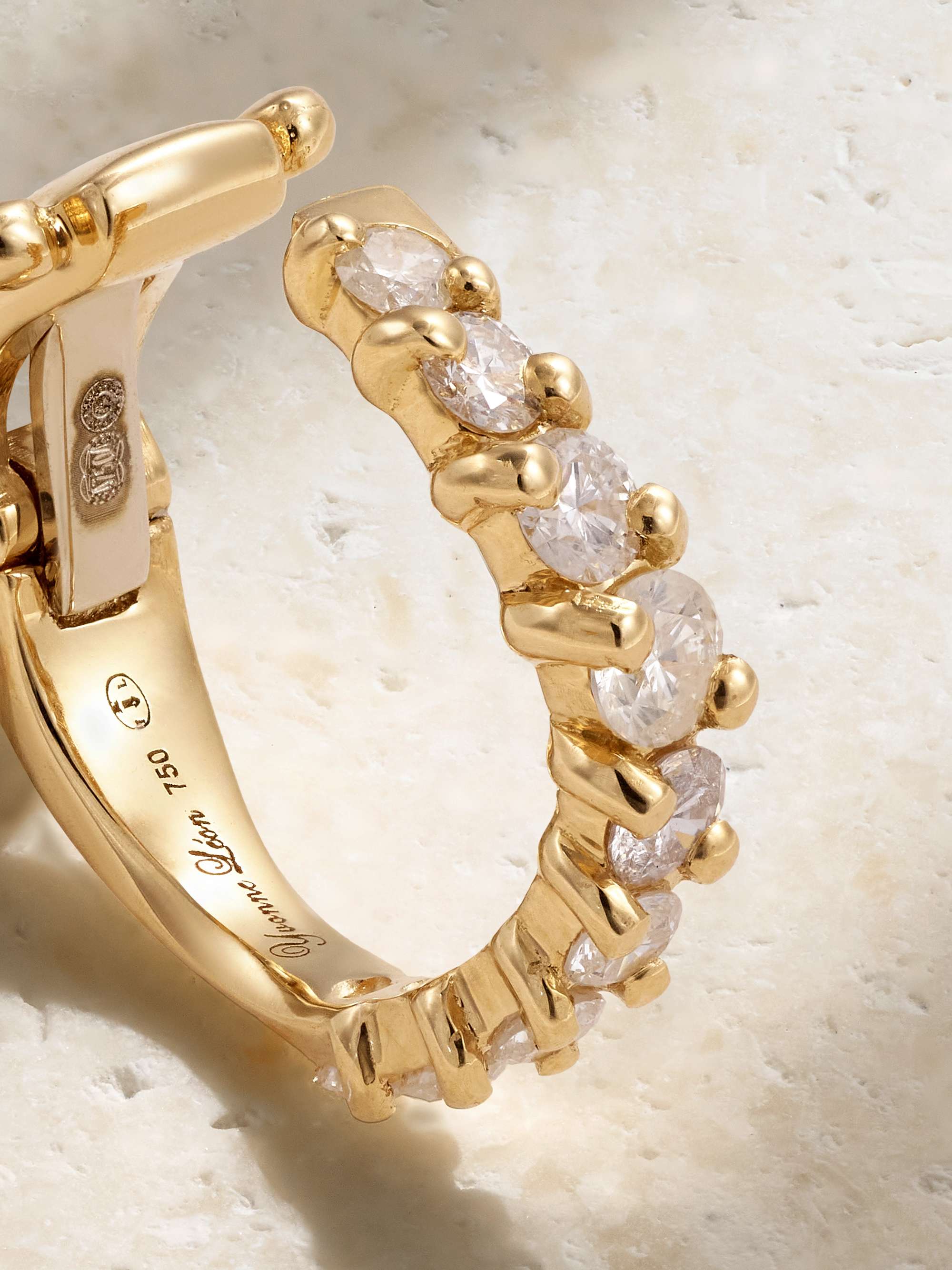 YVONNE LÉON Einzelnes Ear Cuff aus 18 Karat Gold mit Diamanten