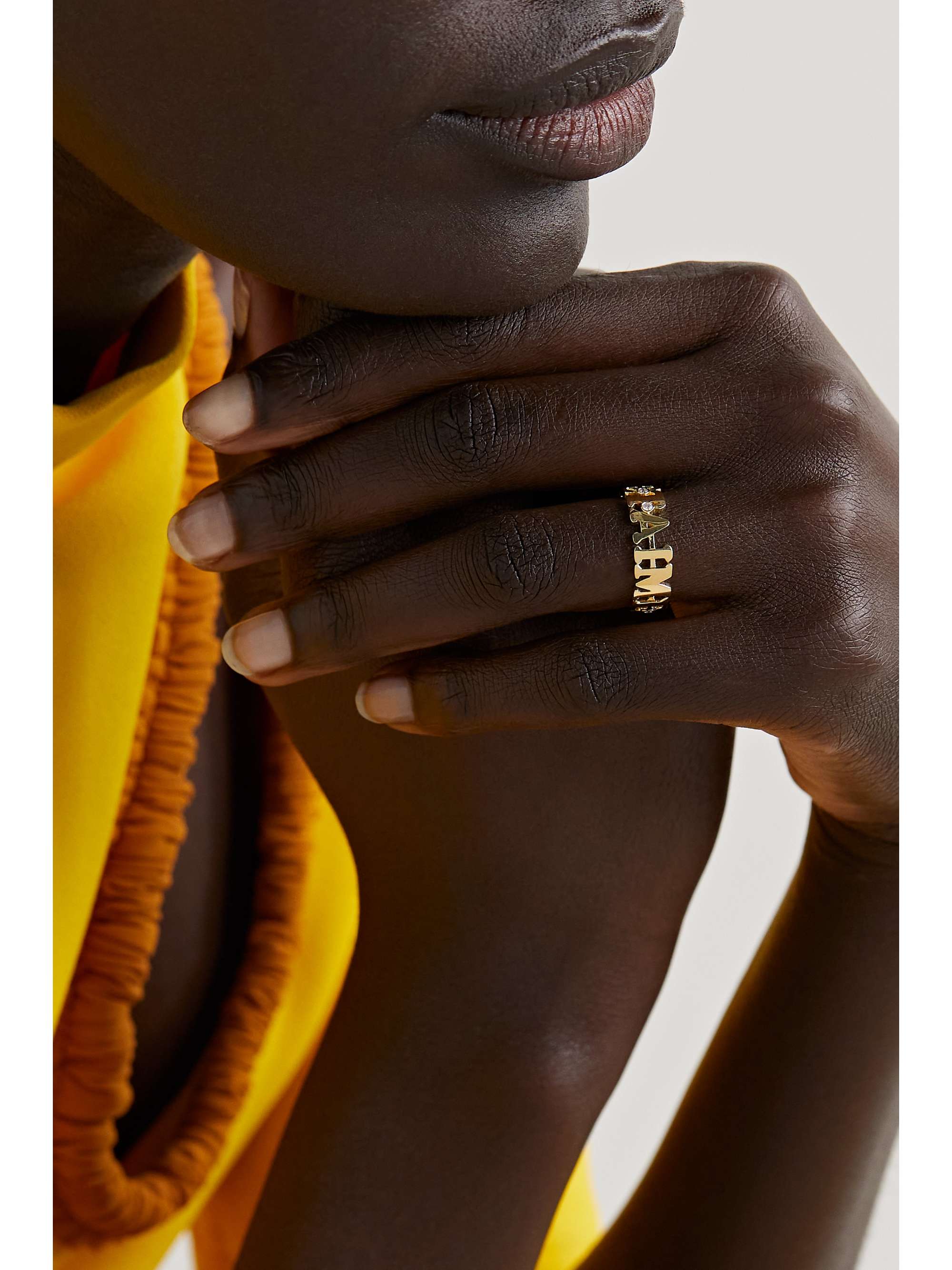 YVONNE LÉON Je t'aime 9-karat gold diamond ring
