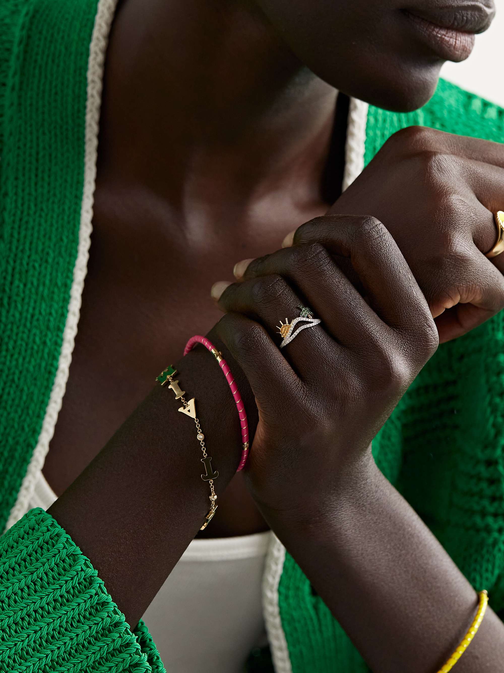 YVONNE LÉON 9-karat gold multi-stone ring