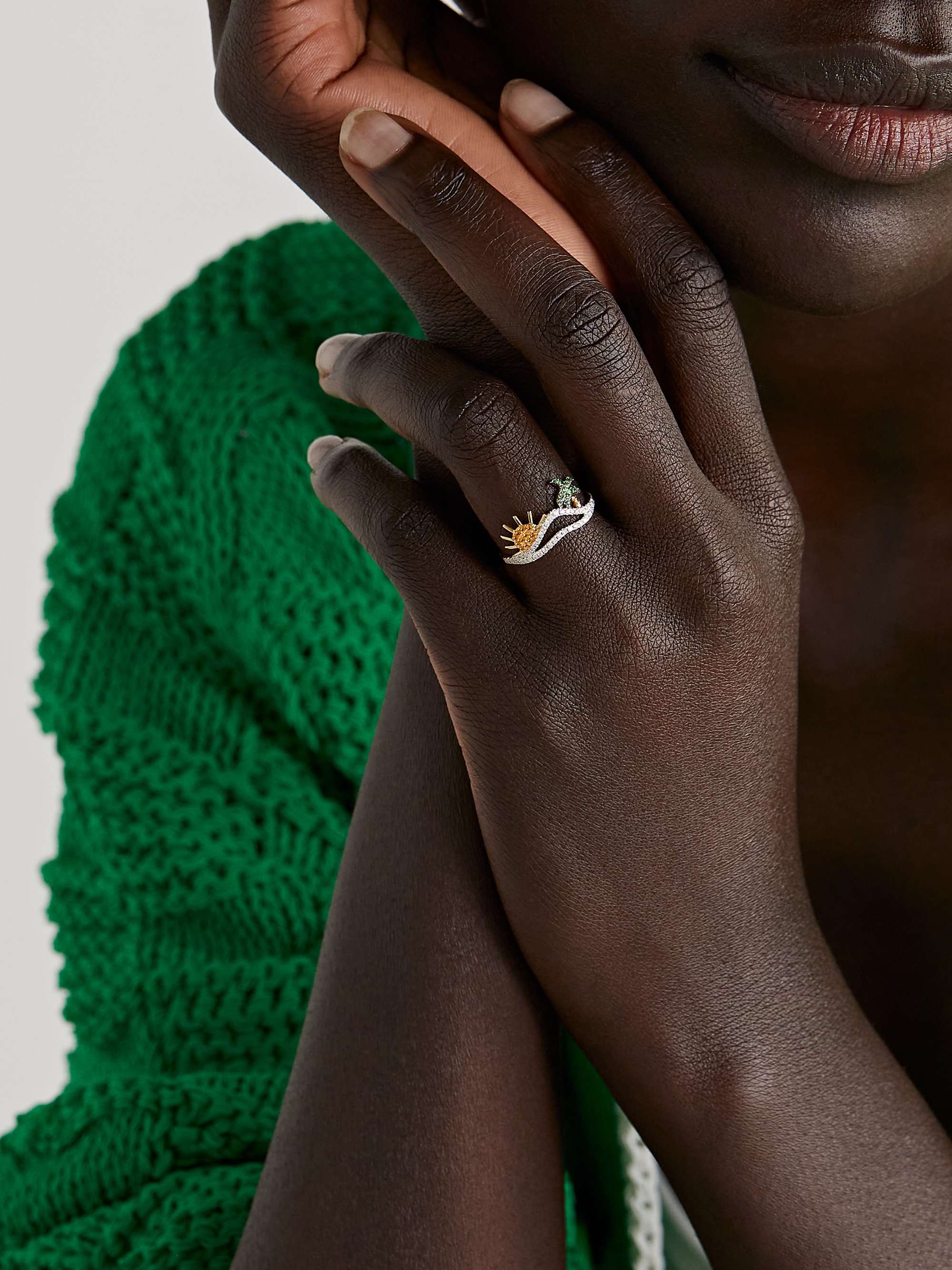 YVONNE LÉON 9-karat gold multi-stone ring