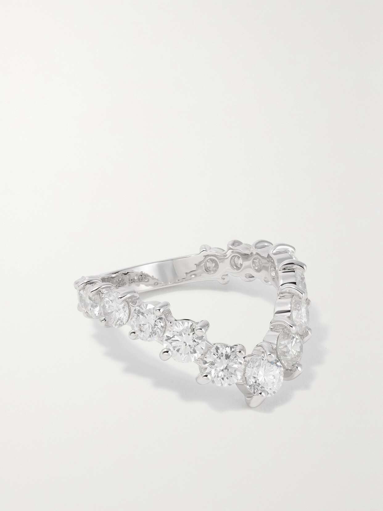 Yvonne Léon Alliance Vague 18-karat White Gold Diamond Ring