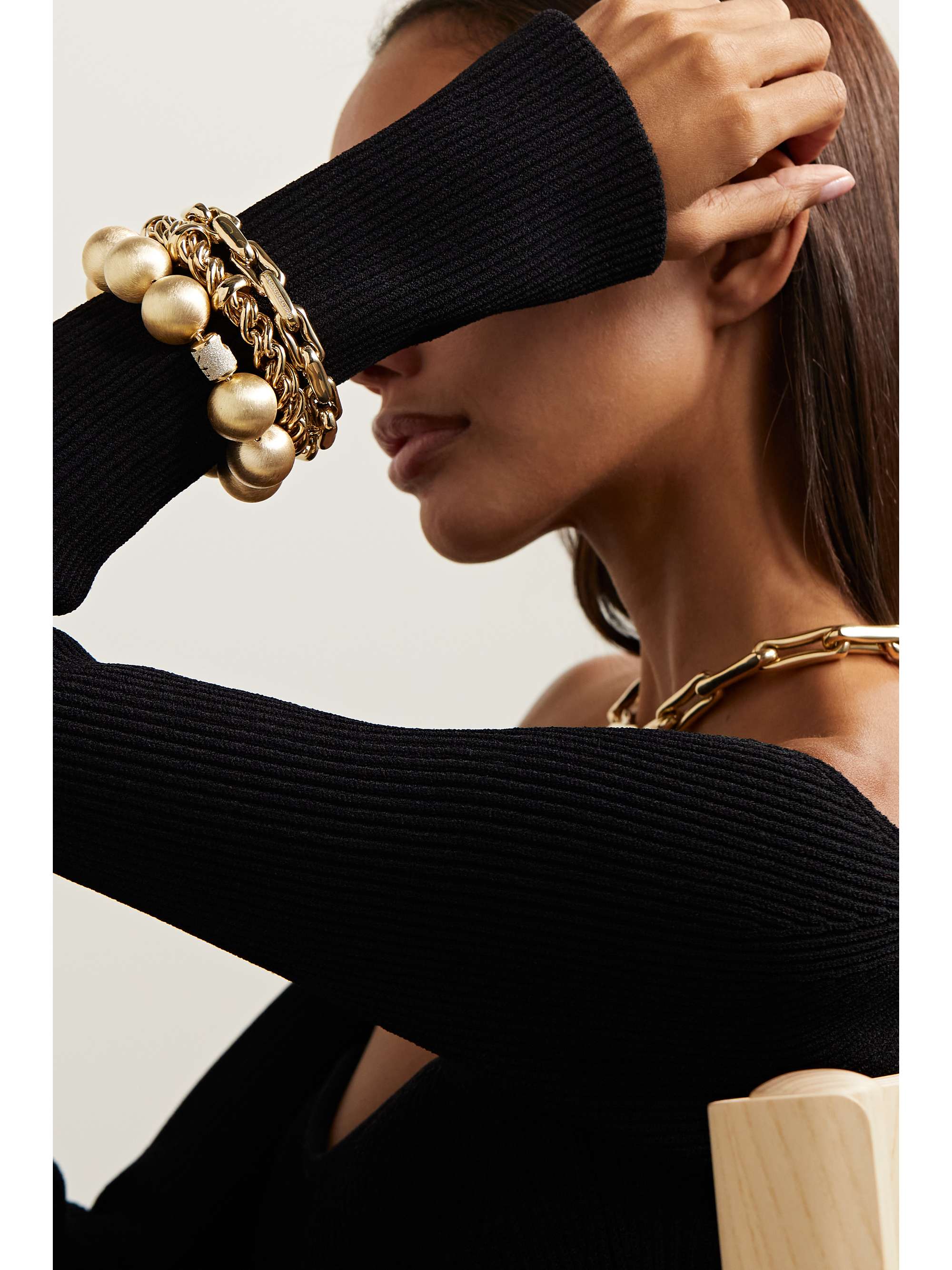 LAUREN RUBINSKI 14-karat gold bracelet