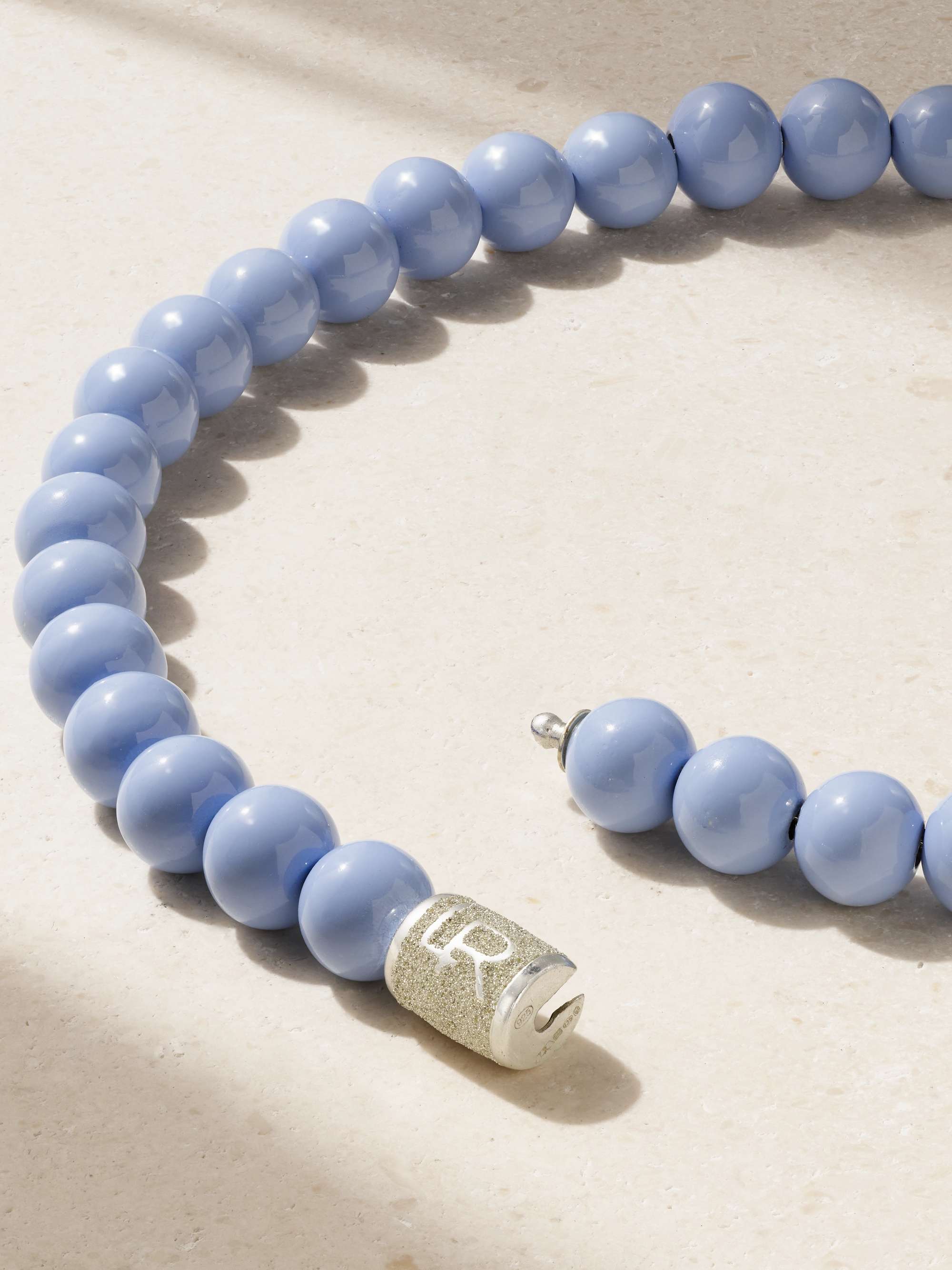 LAUREN RUBINSKI Sterling silver, 14-karat gold and enamel necklace