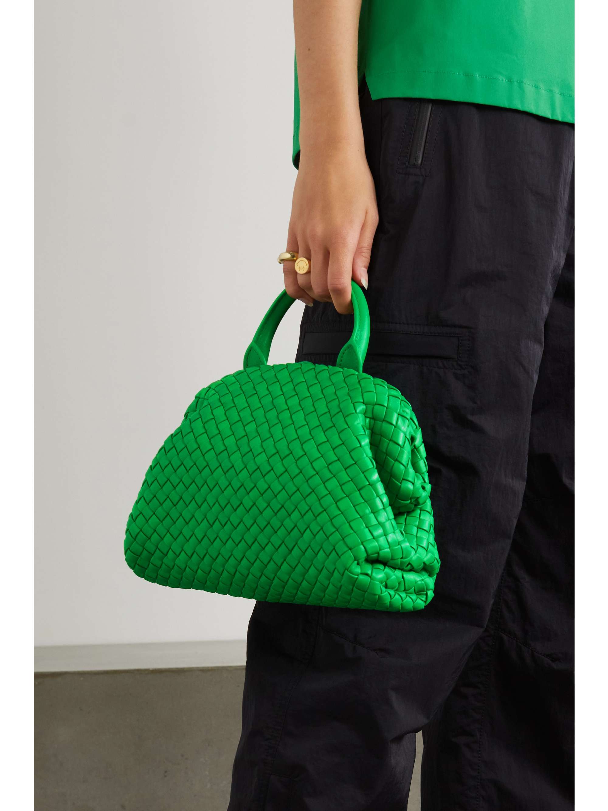 BOTTEGA The Handle small intrecciato leather tote NETAPORTER