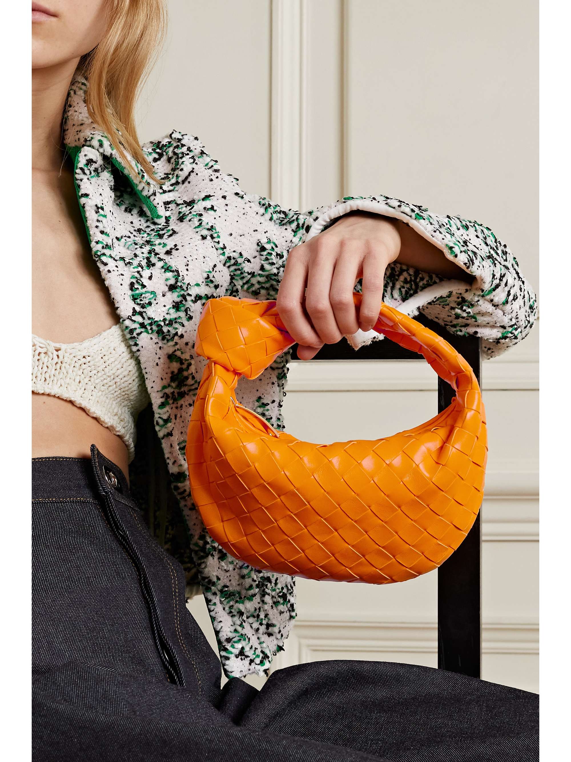 BOTTEGA VENETA Jodie mini knotted intrecciato leather tote