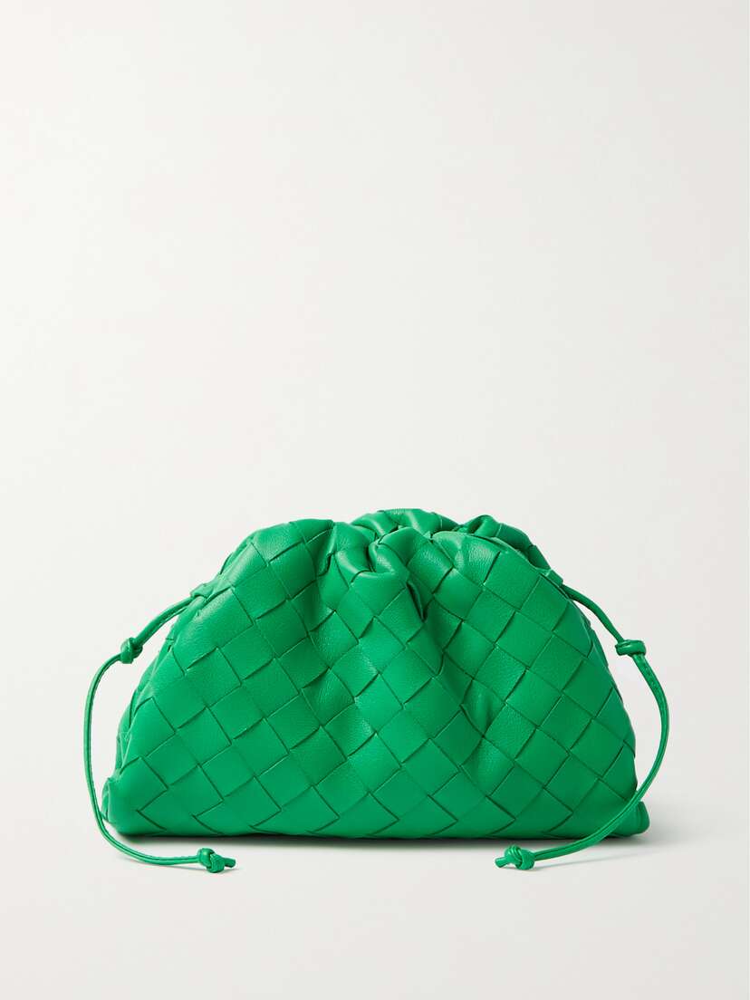 Bottega Veneta The Pouch Mini Intrecciato Leather Clutch