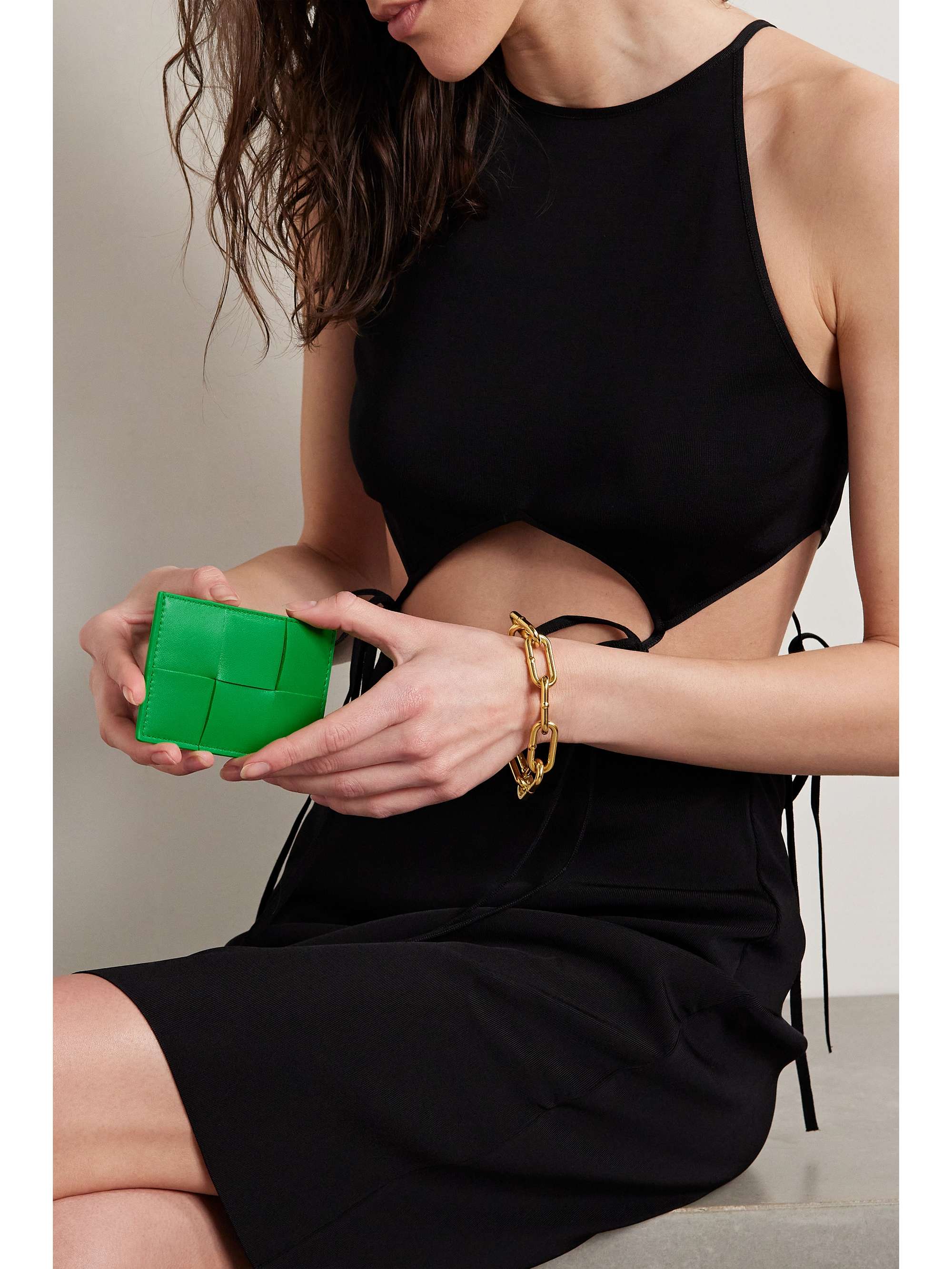 BOTTEGA VENETA Cassette intrecciato leather cardholder
