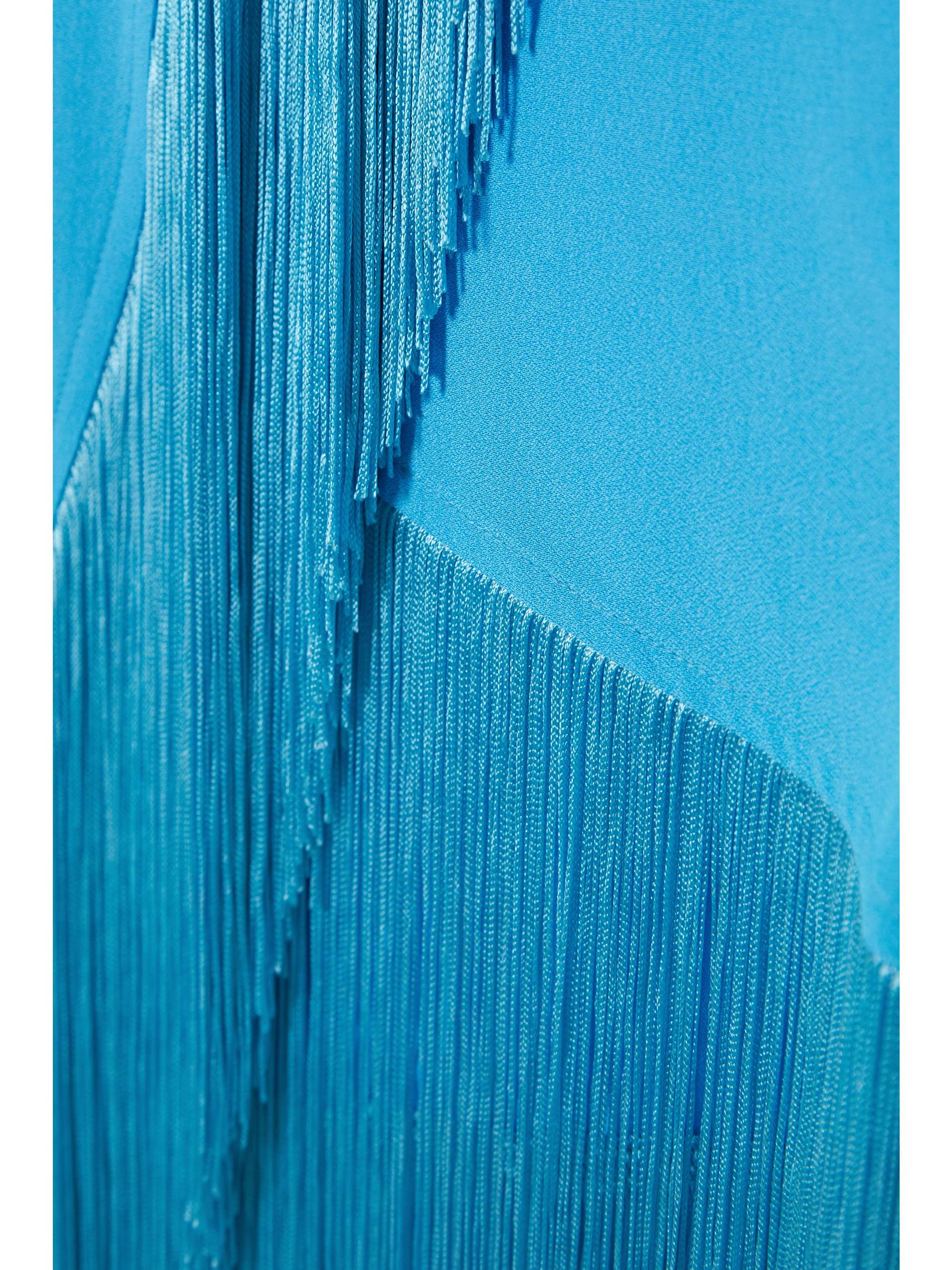 TALLER MARMO + NET SUSTAIN Bossa Nova wrap-effect fringed crepe midi skirt