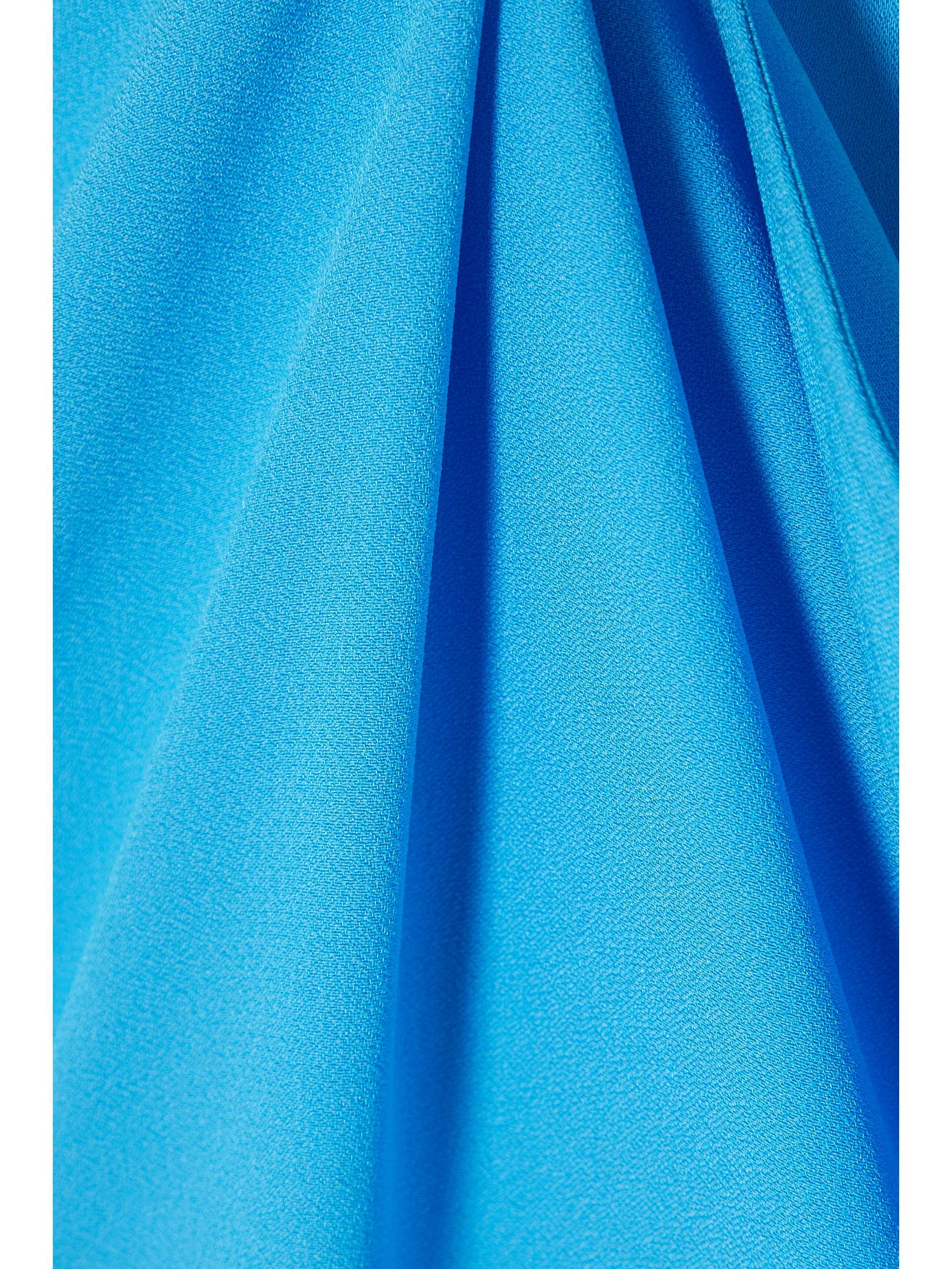 TALLER MARMO Piccolo Ubud one-shoulder feather-trimmed crepe mini dress