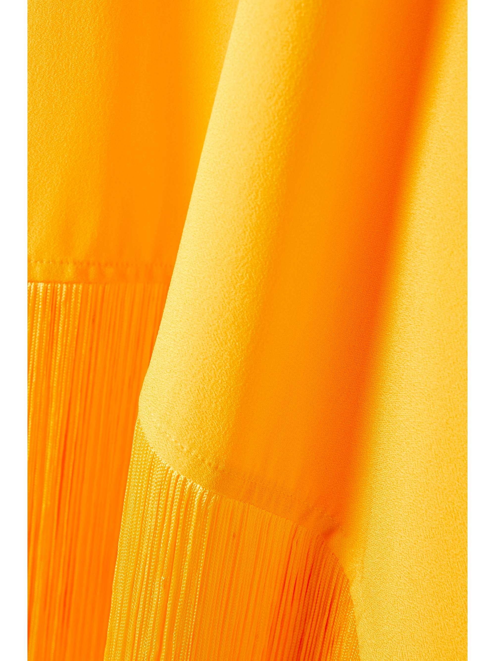 TALLER MARMO + NET SUSTAIN Very Ross fringed satin-moire kaftan