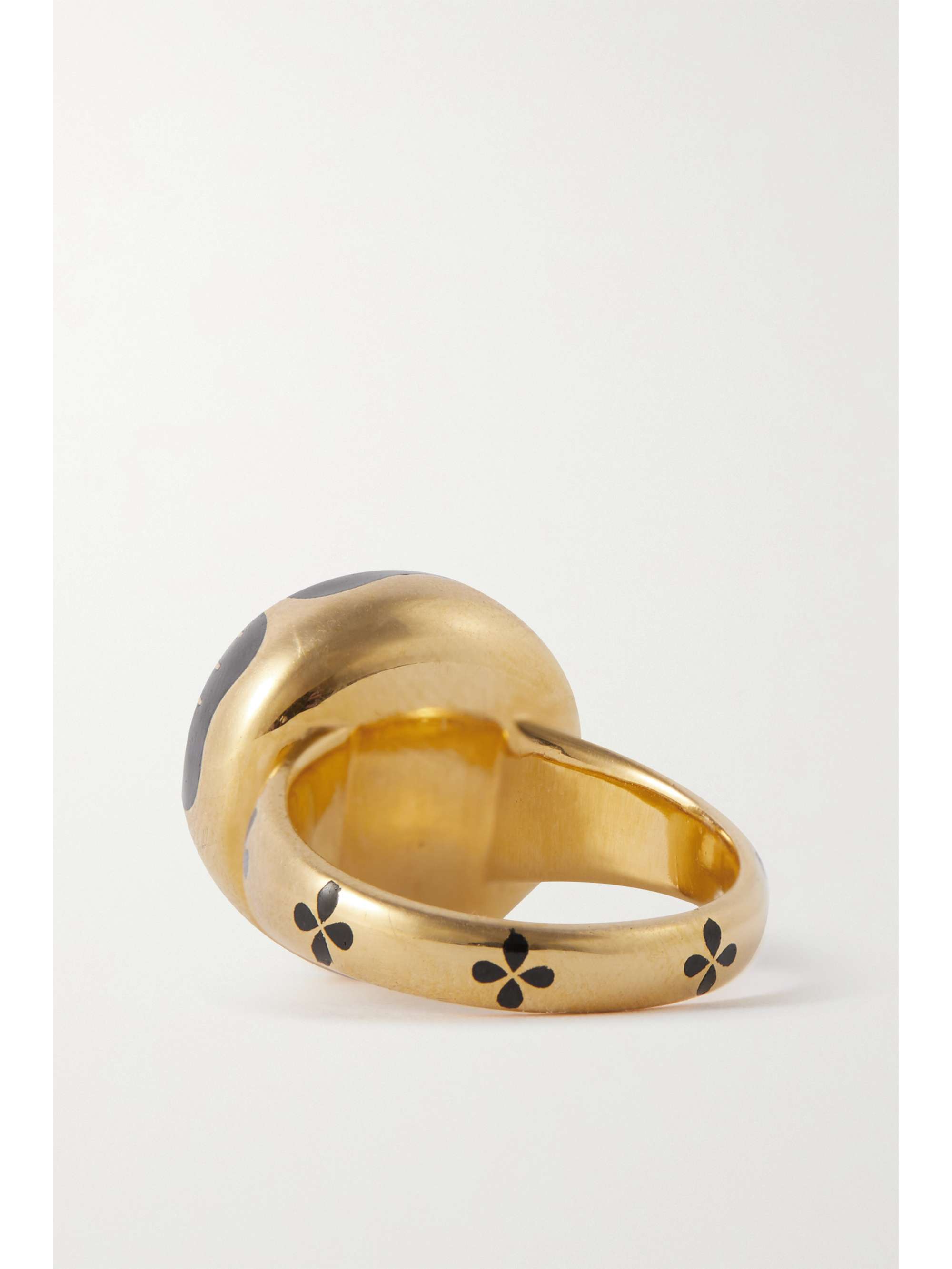 SOPHIE JOANNE Sphere Flower recycled gold, enamel and diamond ring