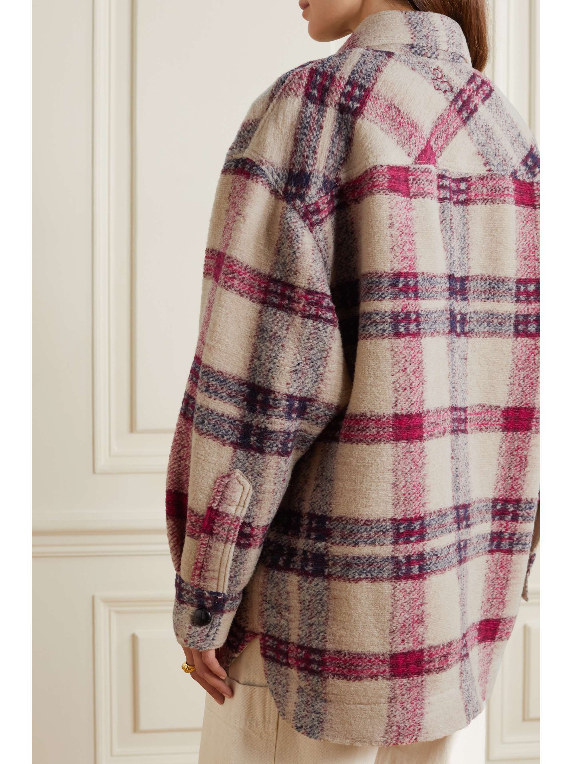 MARANT ÉTOILE Harveli Oversized-Jacke aus einer karierten Wollmischung