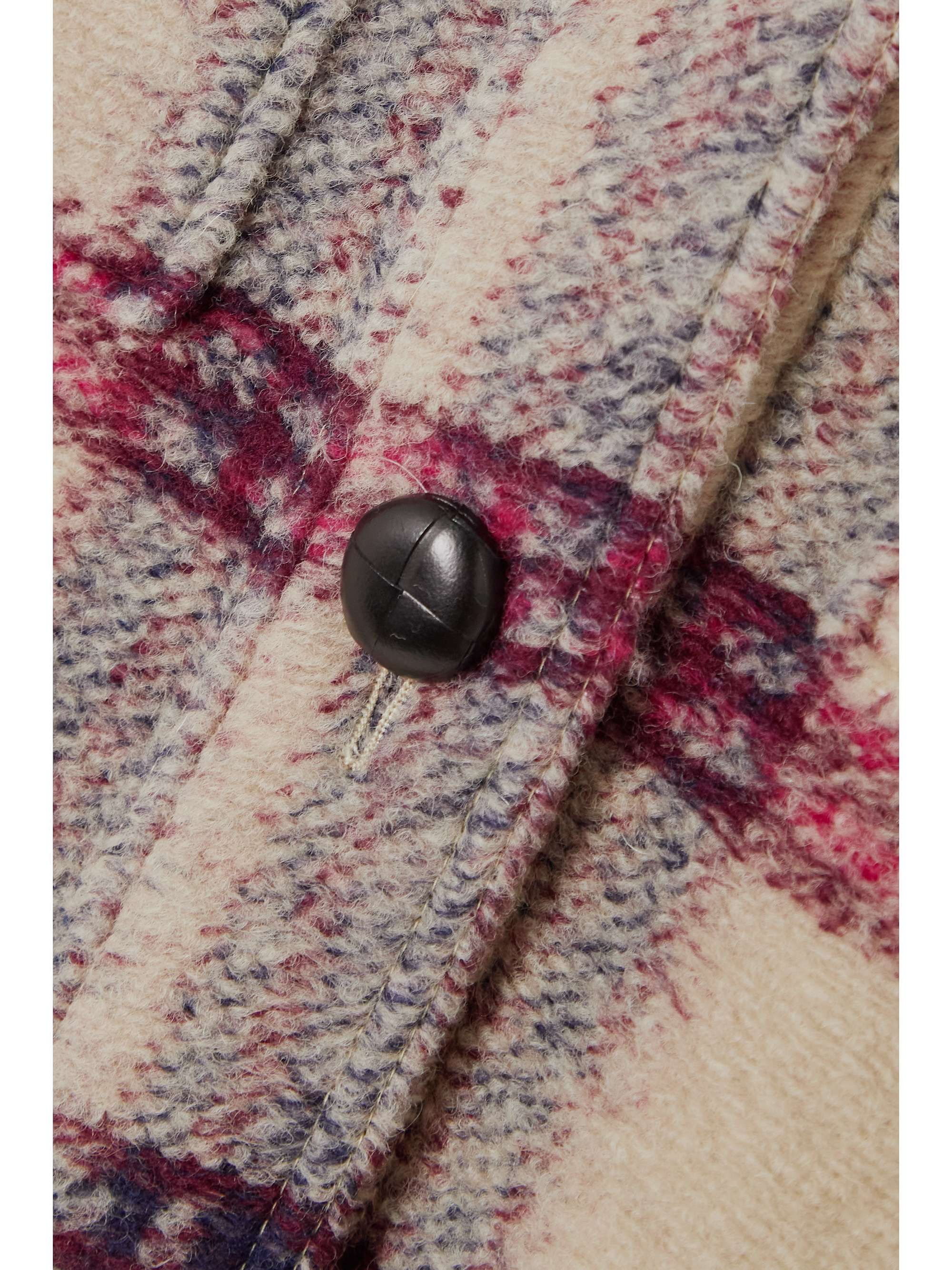 MARANT ÉTOILE Harveli Oversized-Jacke aus einer karierten Wollmischung
