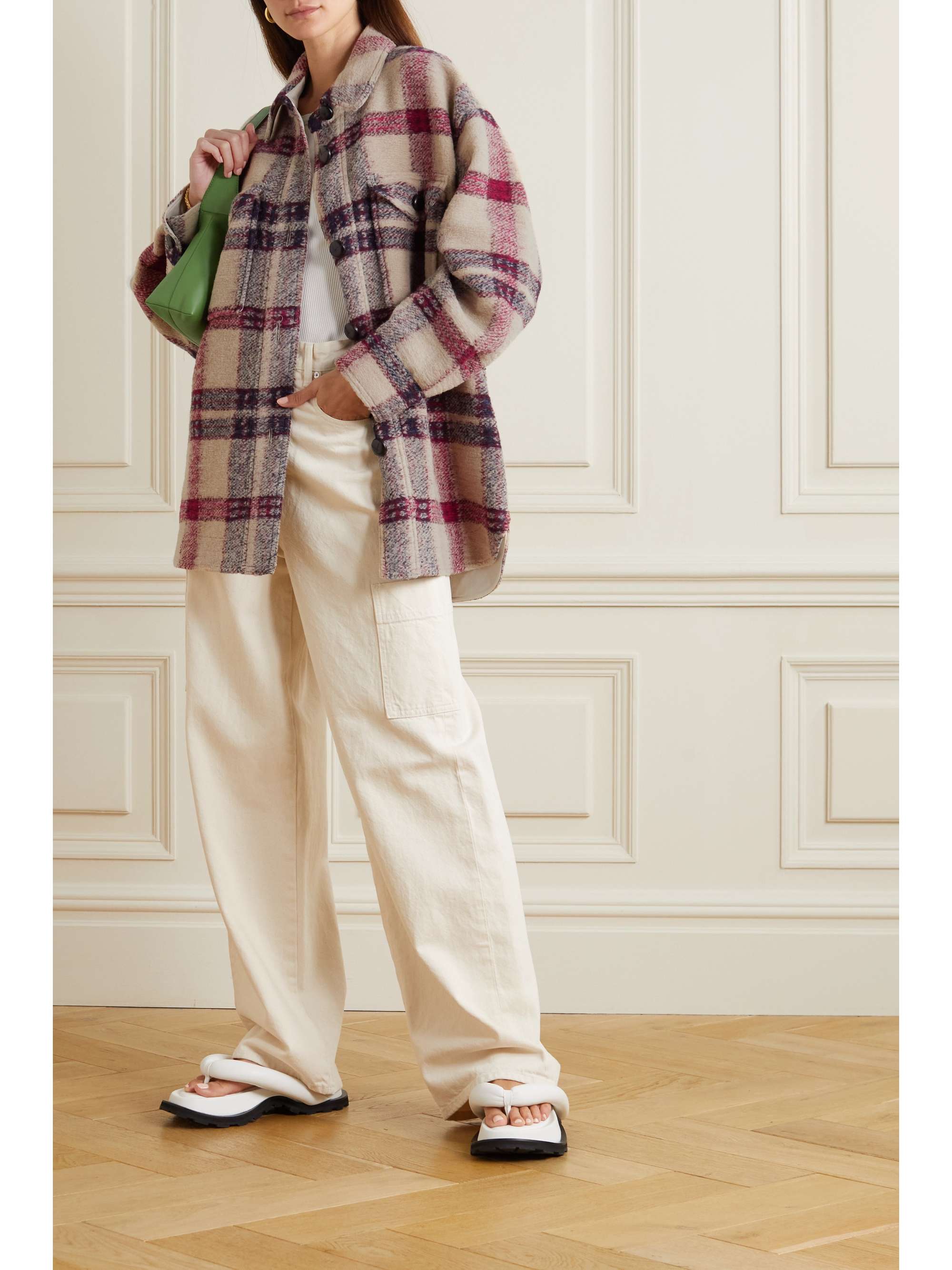 MARANT ÉTOILE Harveli oversized checked wool-blend jacket | NET-A-PORTER