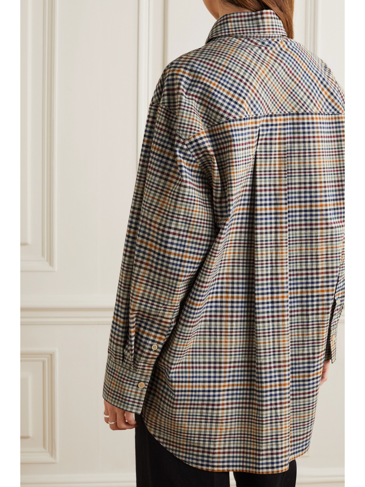 Isabel Marant Rinela Checked Cotton-poplin Shirt In Neutrals