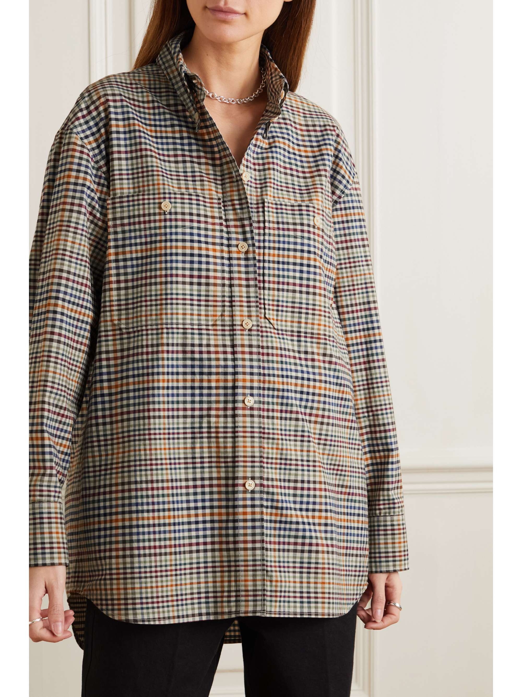 ISABEL MARANT Rinela checked cotton-poplin shirt