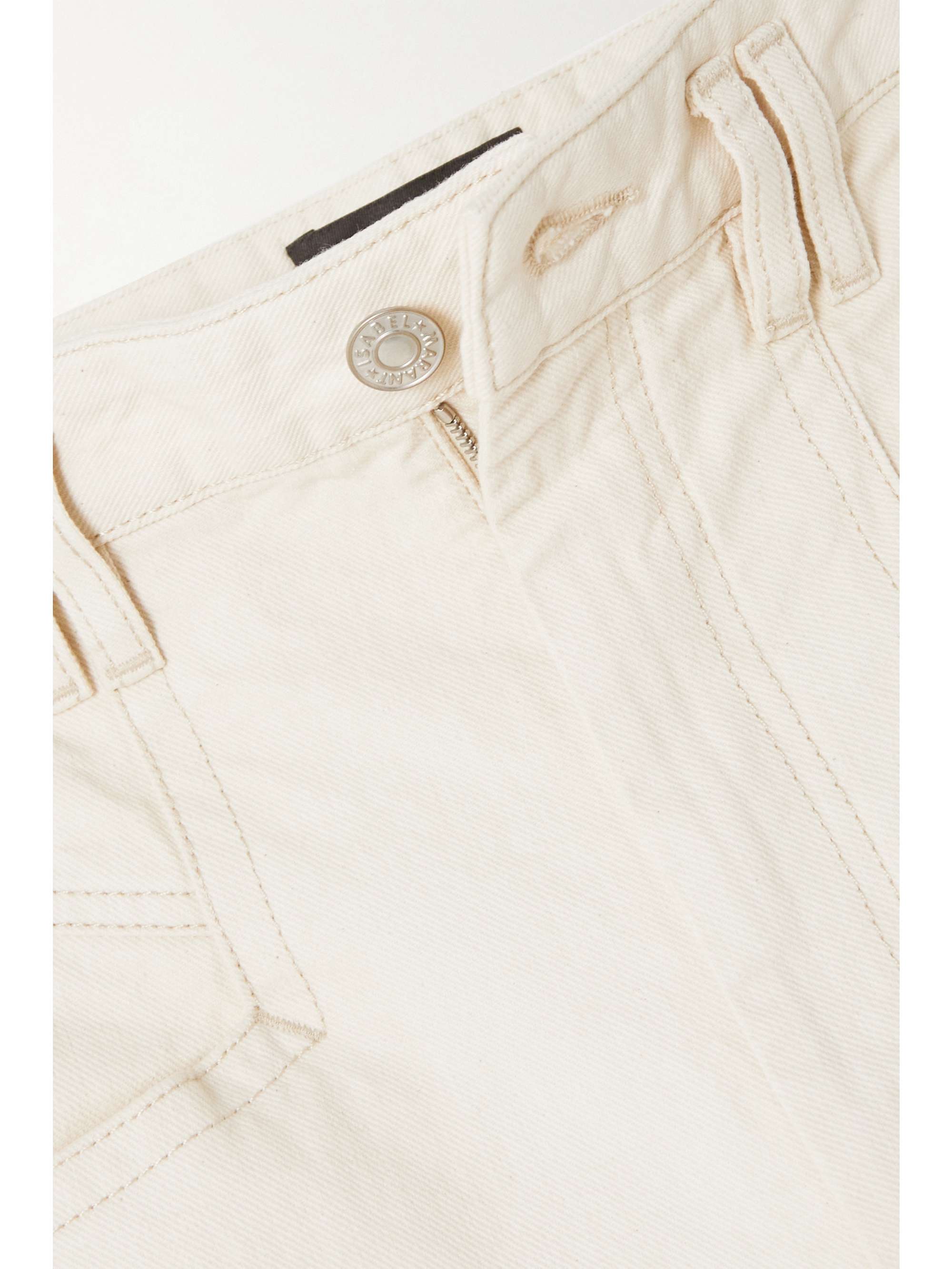 ISABEL MARANT Nadeloisa paneled high-rise straight-leg jeans