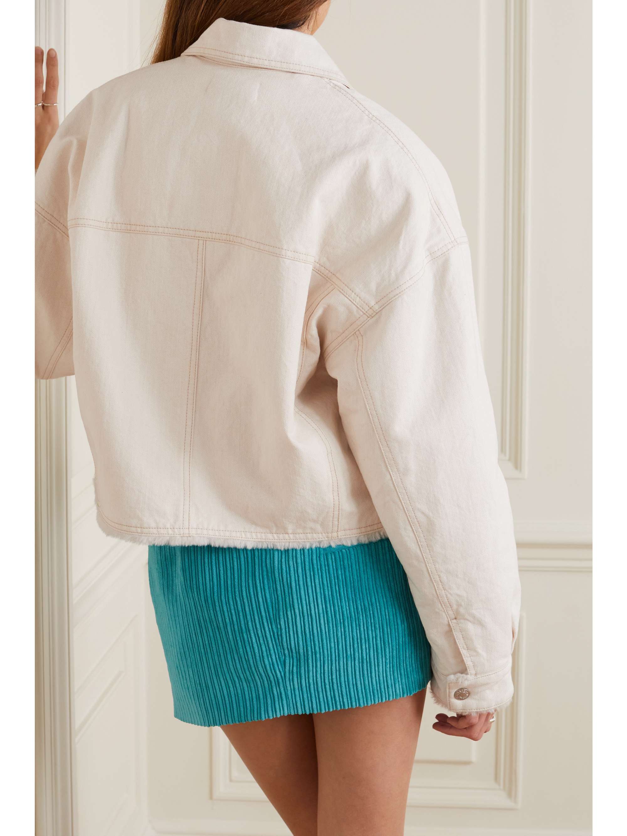 ISABEL MARANT Paoleta cropped frayed denim jacket