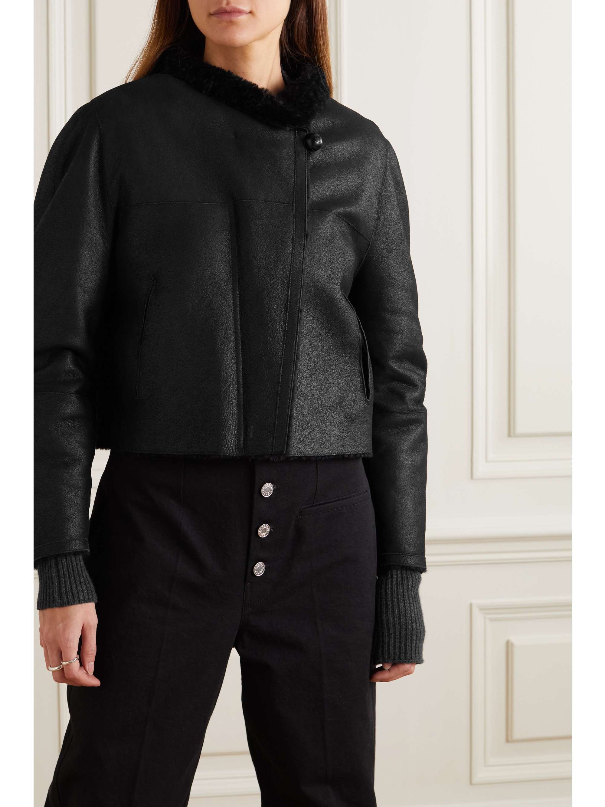 ISABEL MARANT Acacilo cropped shearling jacket