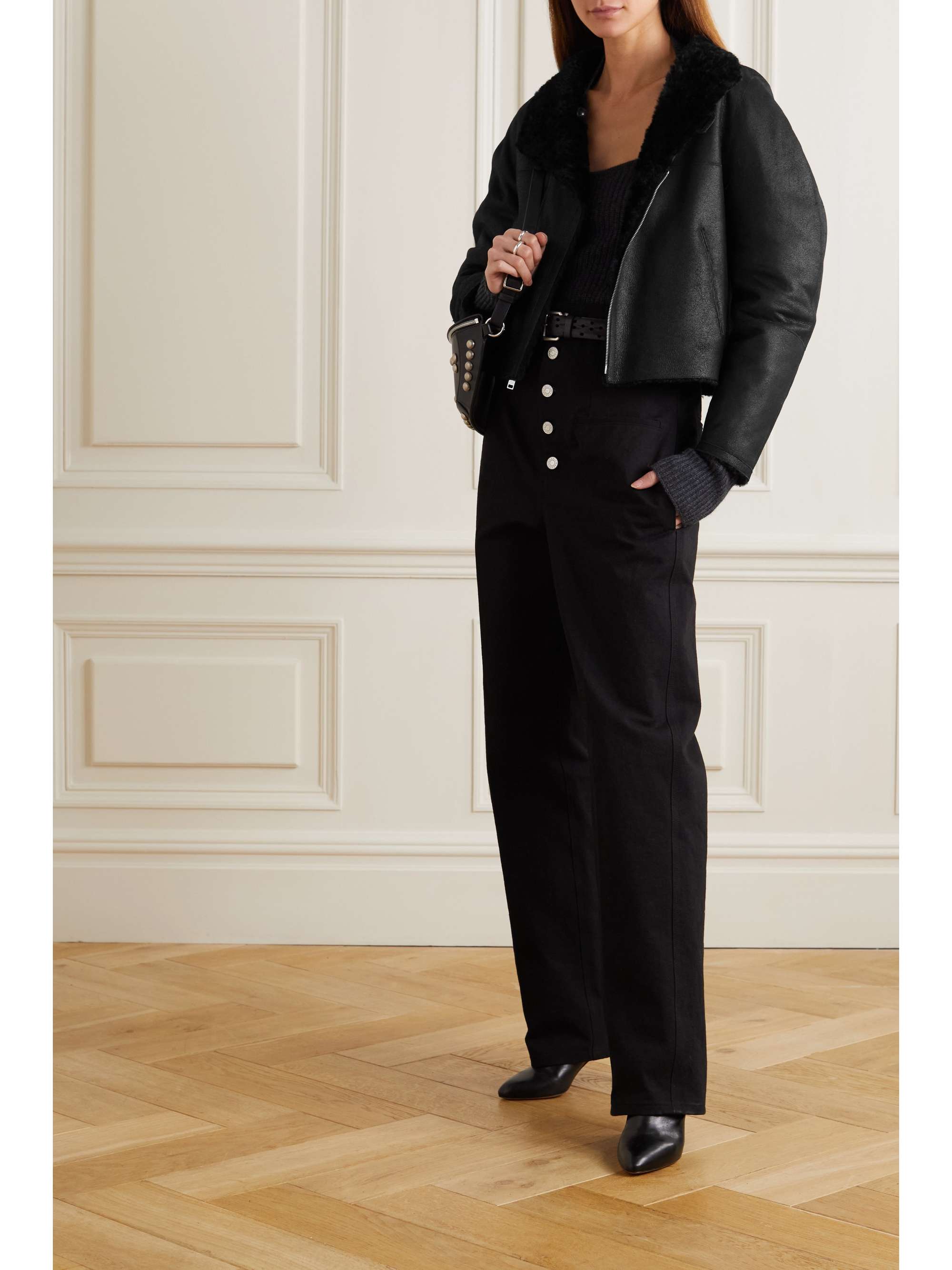 ISABEL MARANT Acacilo cropped shearling jacket