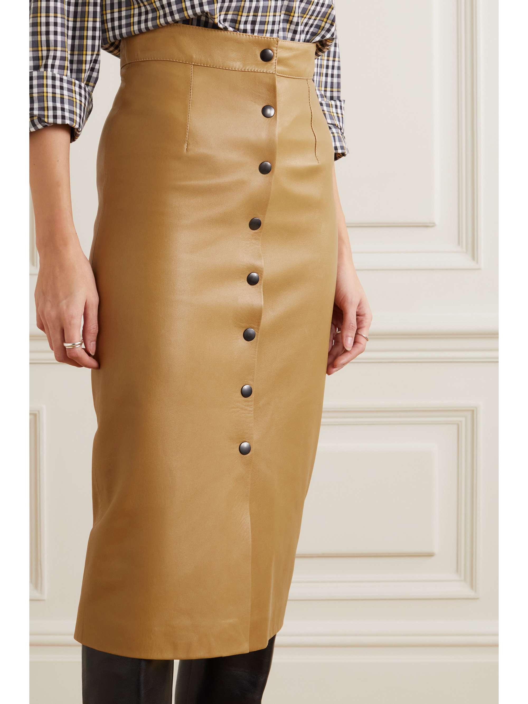 ISABEL MARANT Blehor leather pencil skirt | NET-A-PORTER GB