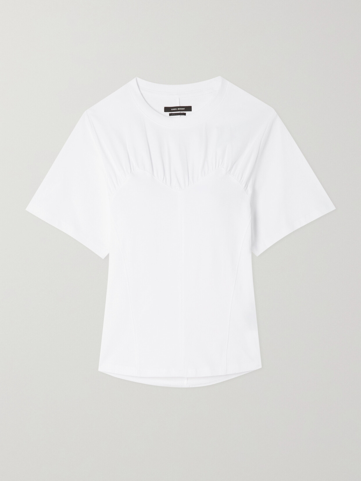Isabel Marant Zazie Gathered Cotton-jersey T-shirt