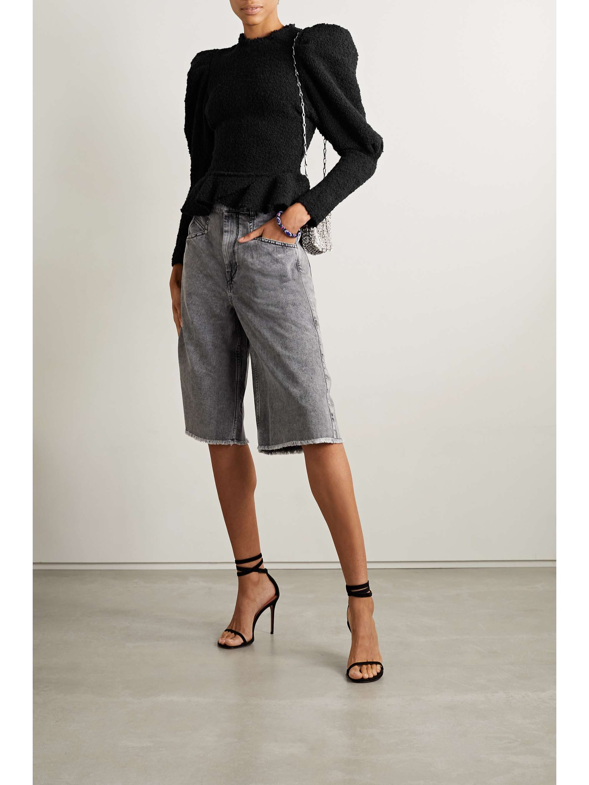 ISABEL MARANT Giamili bouclé peplum sweater