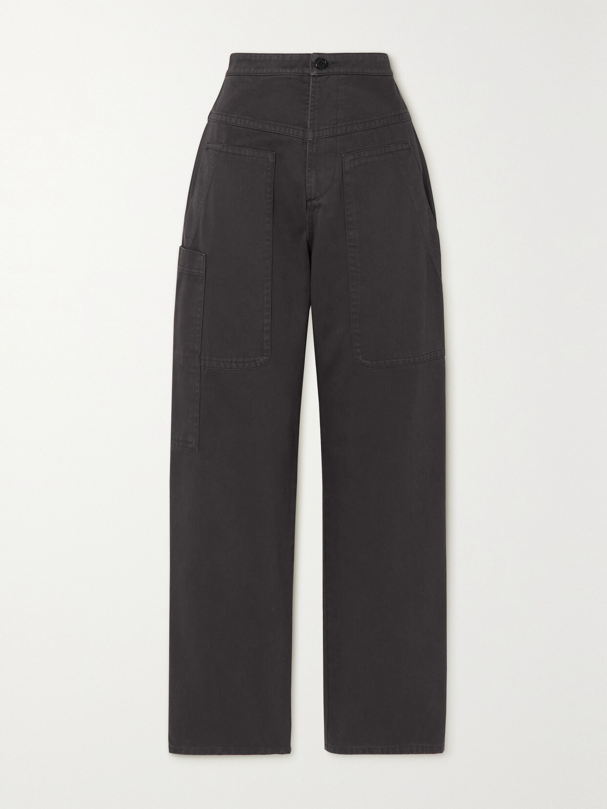 Isabel Marant Étoile Philna-ga High-rise Straight-leg Trousers In Dark Purple
