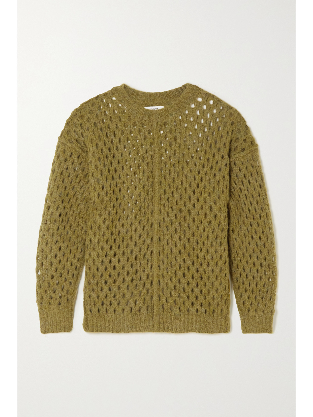 Isabel Marant Étoile Tiana Pointelle-knit Sweater In Army Green