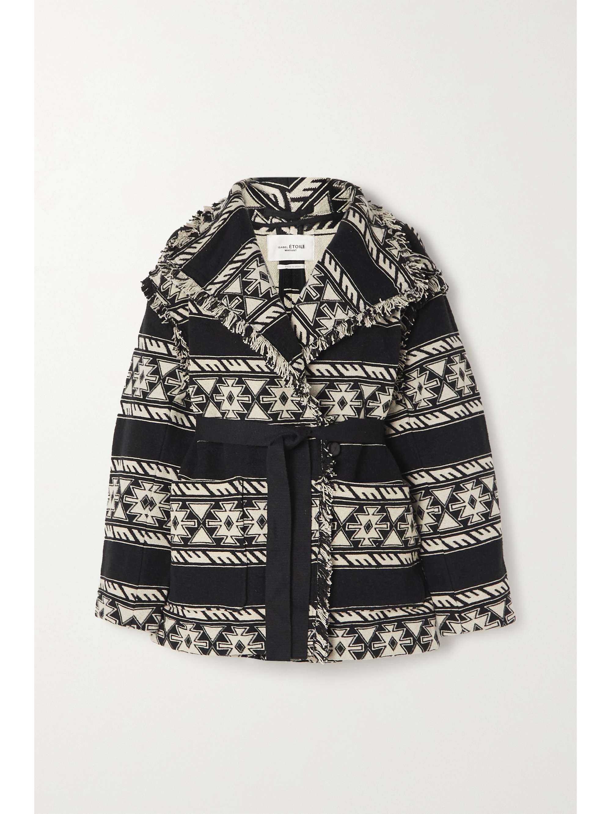 Black Josialo fringed cotton-jacquard jacket | ISABEL MARANT ÉTOILE | NET-A-PORTER