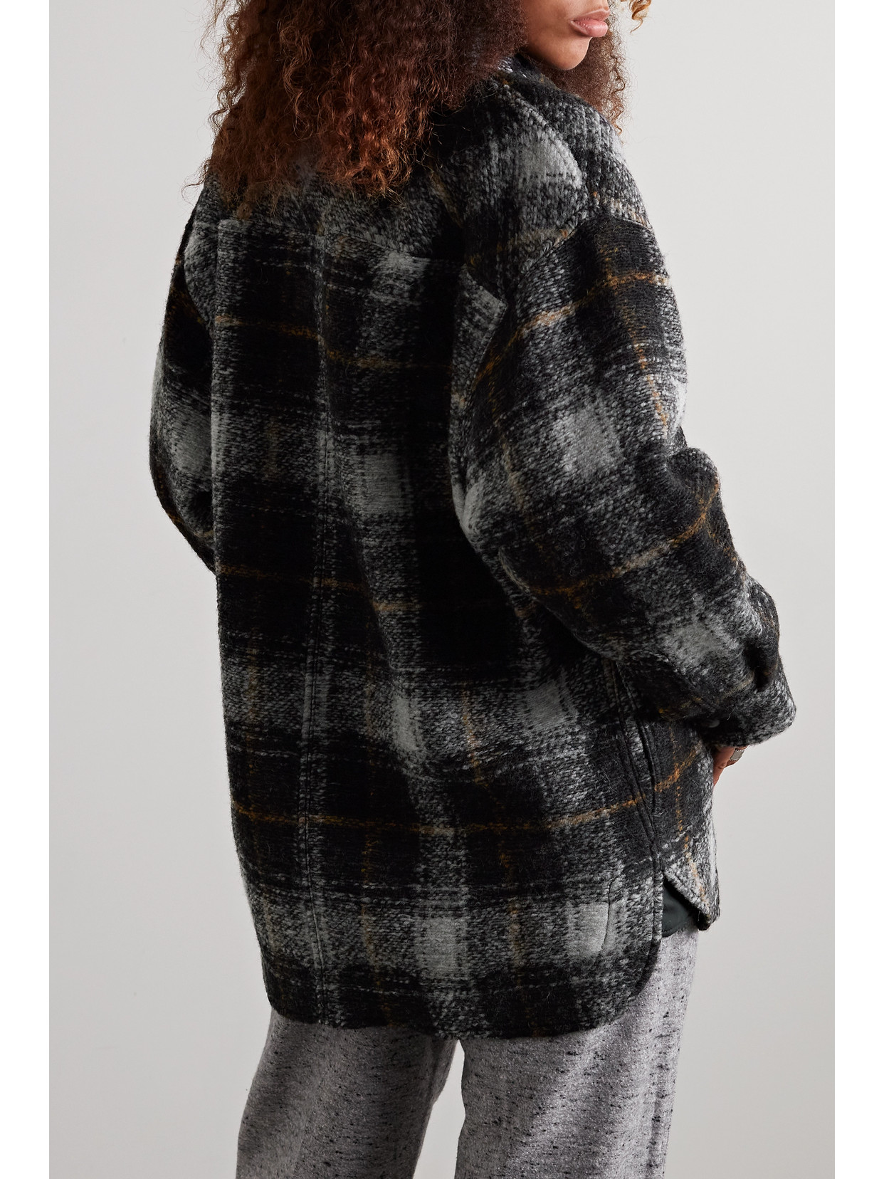 Marant Étoile - Harveli Oversized Checked Wool-Blend Jacket