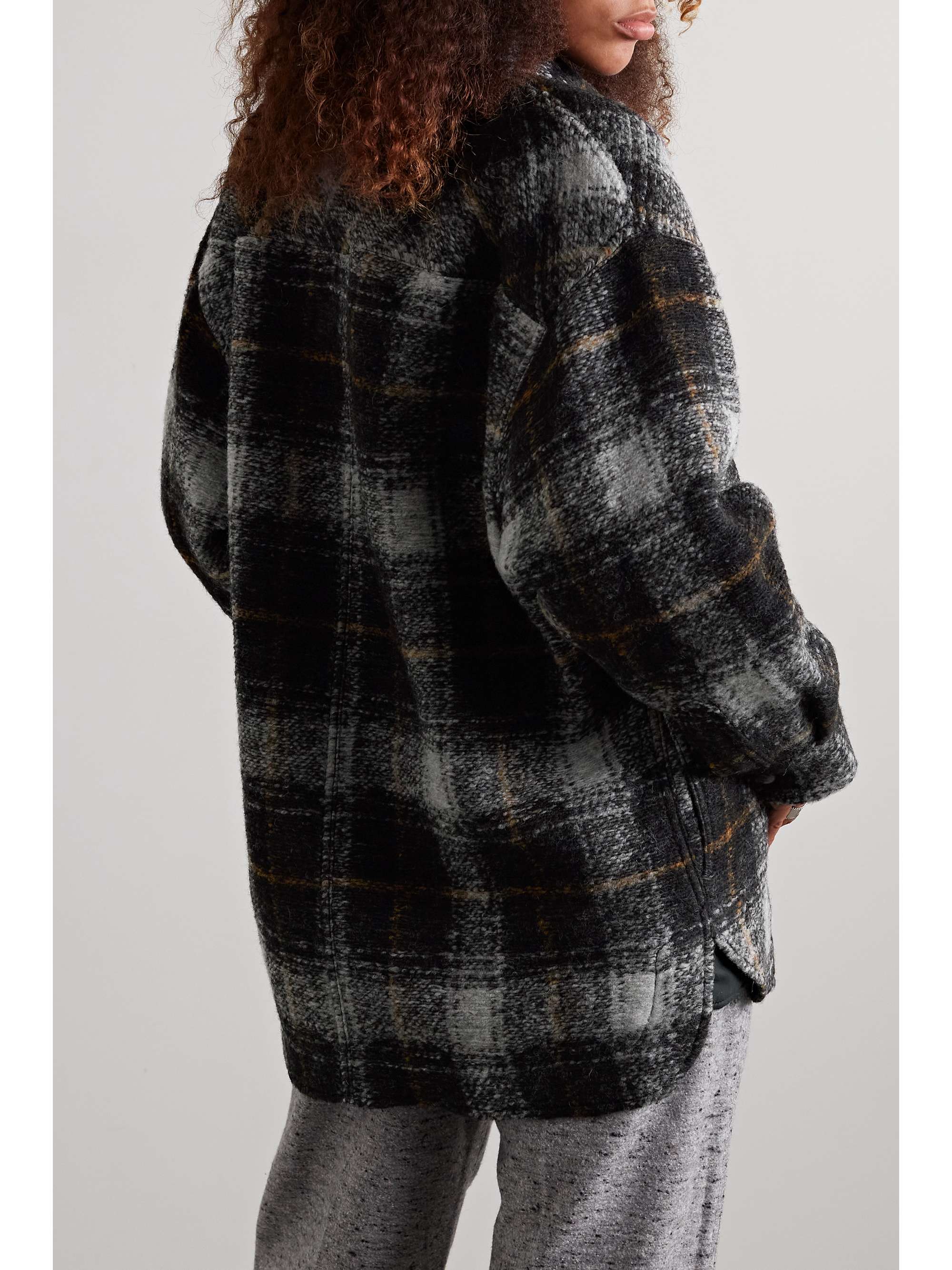 MARANT ÉTOILE Harveli oversized checked wool-blend jacket