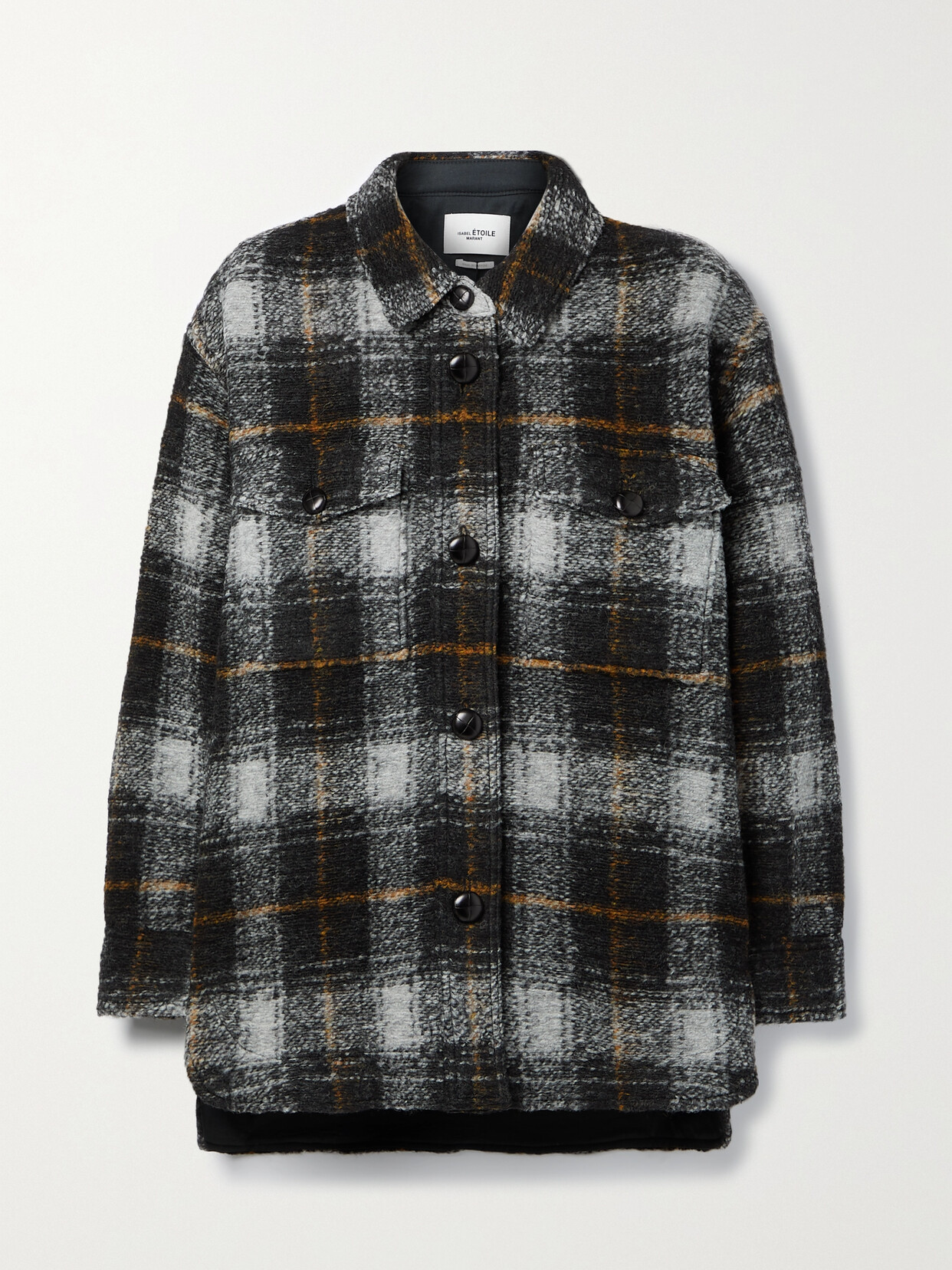 Marant Étoile - Harveli Oversized Checked Wool-blend Jacket - Gray