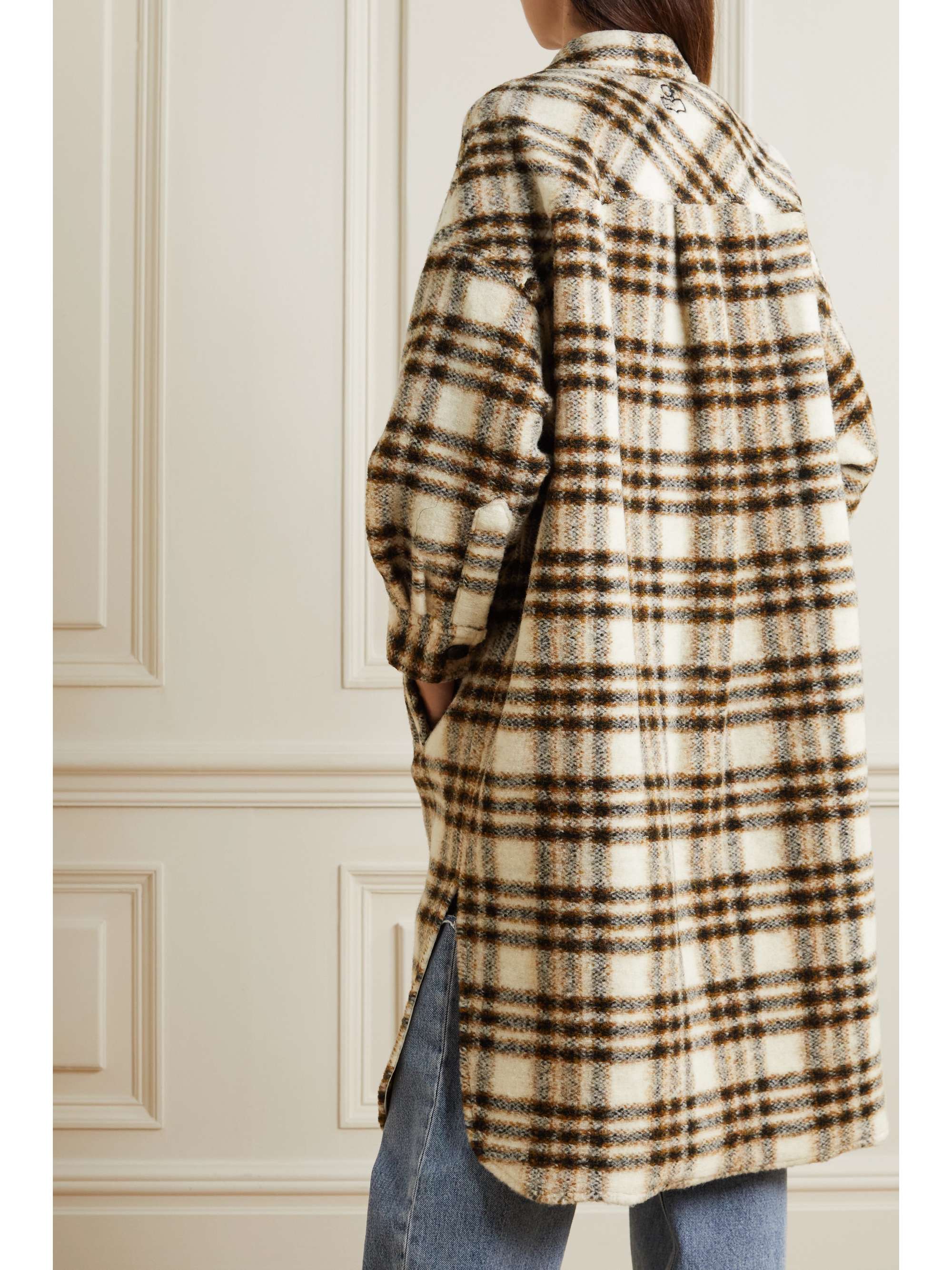 MARANT ÉTOILE Fontizi checked wool-blend coat