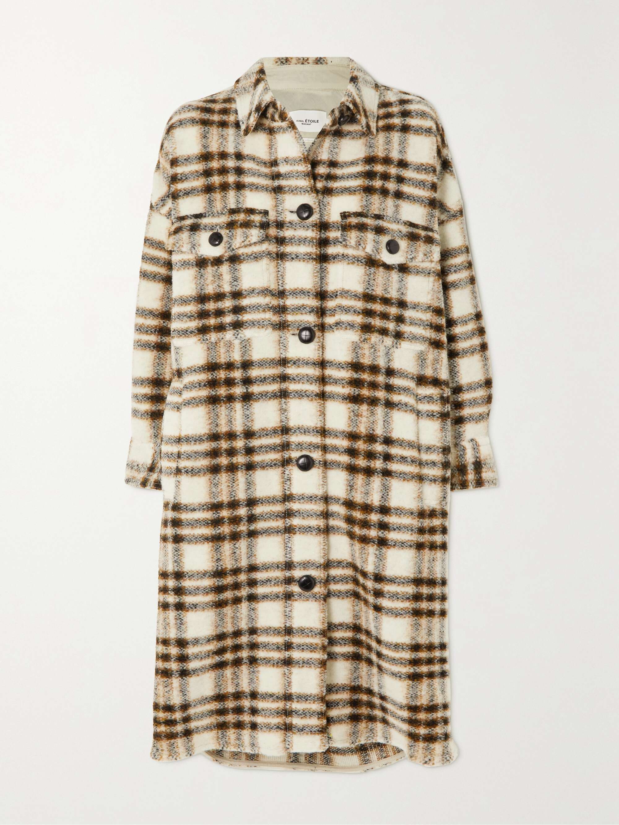 MARANT ÉTOILE Fontizi checked wool-blend coat | NET-A-PORTER
