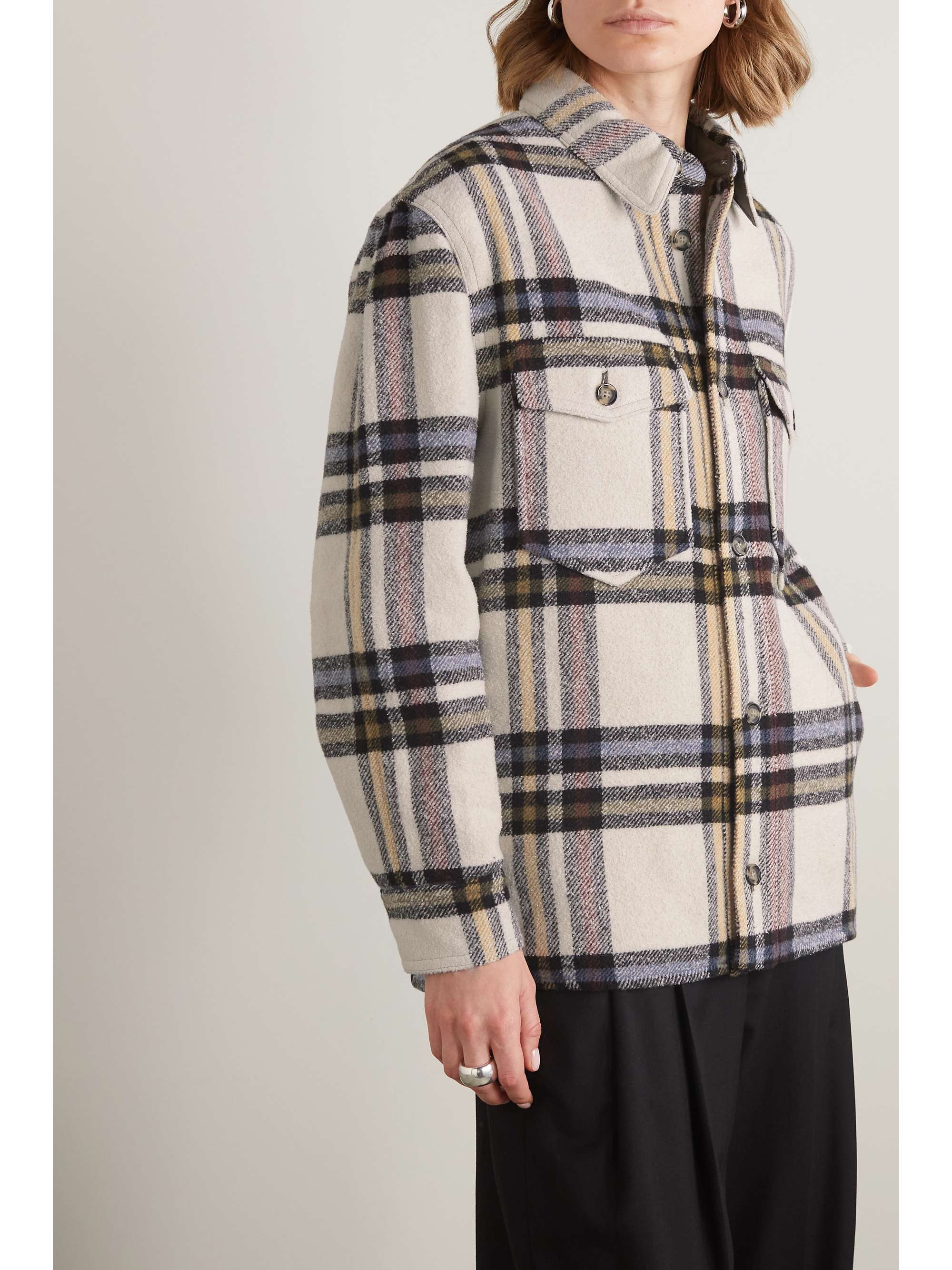 MARANT ÉTOILE Ervey checked flannel jacket