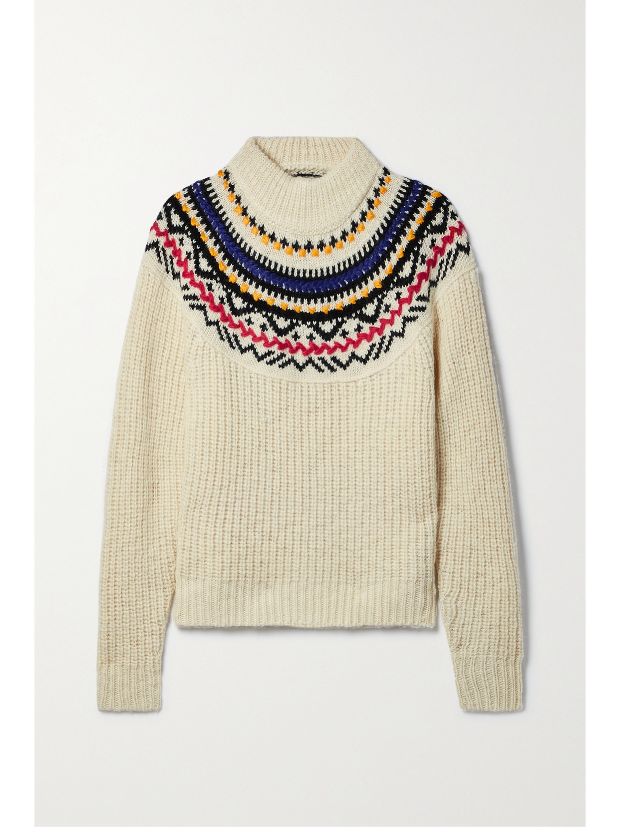 Isabel Marant Étoile Gil Fair Isle Sweater In Ecru