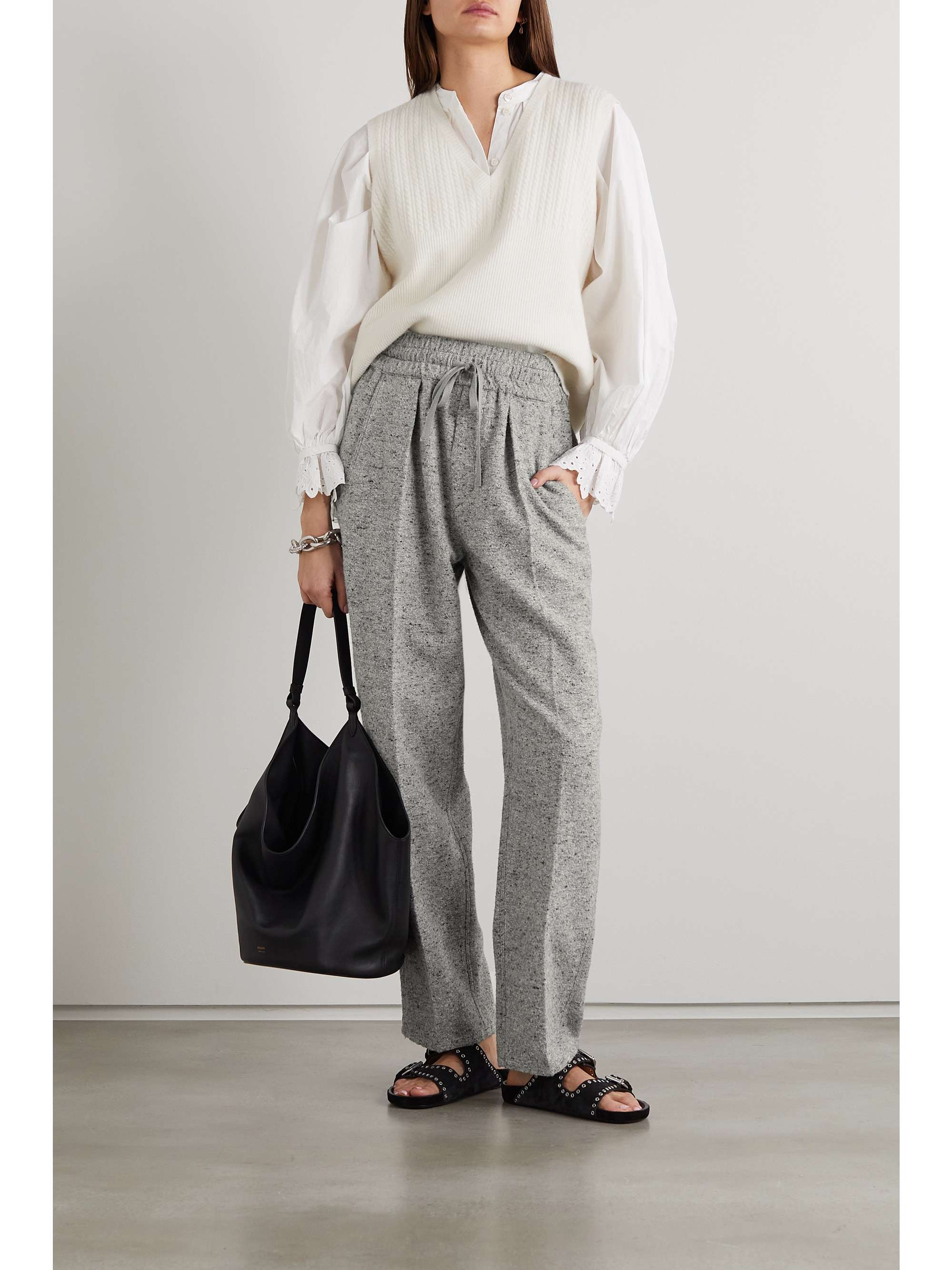 ISABEL MARANT ÉTOILE Miroki pleated cotton-blend tapered |