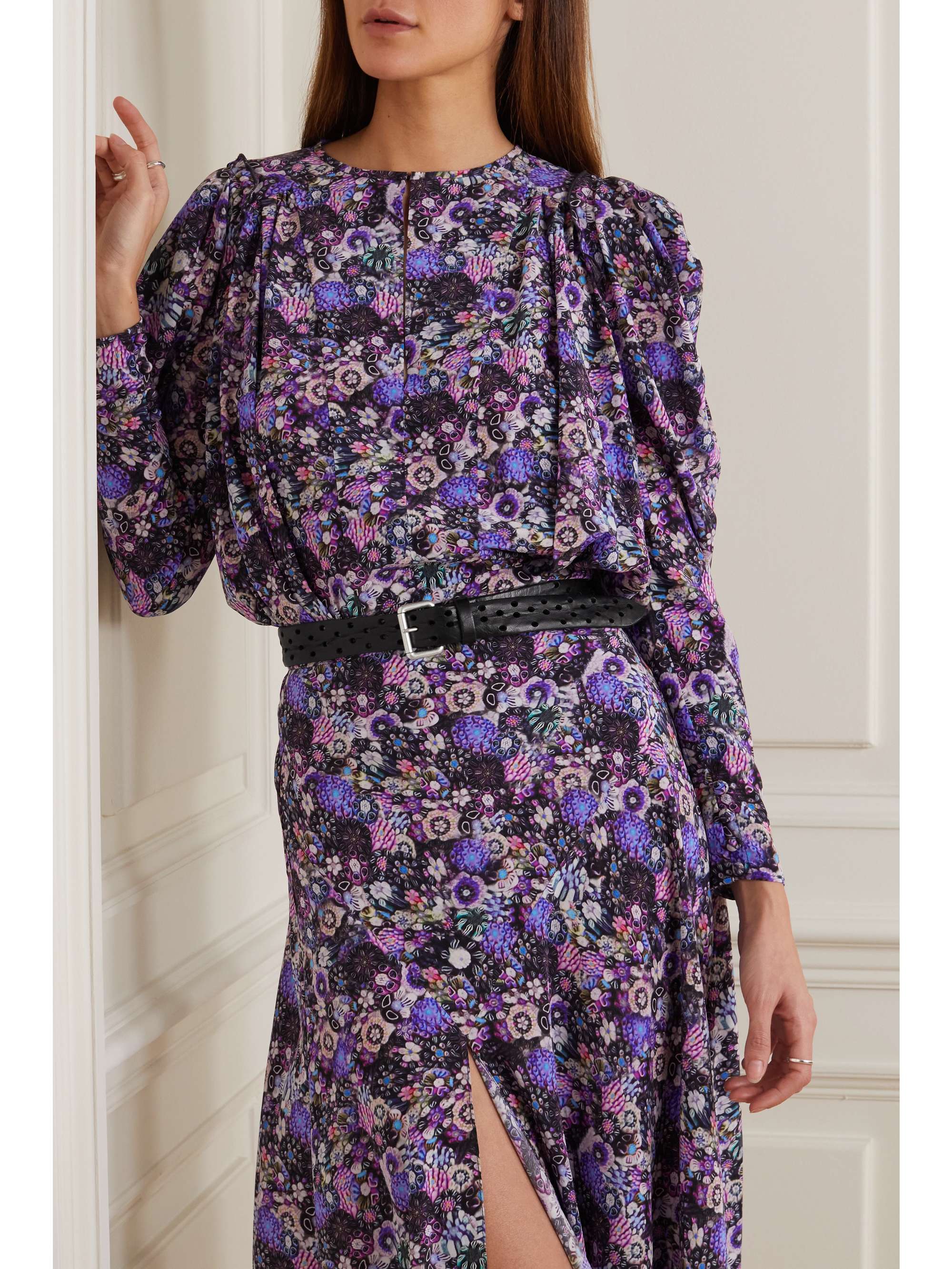 ISABEL MARANT Klaude perforated leather belt