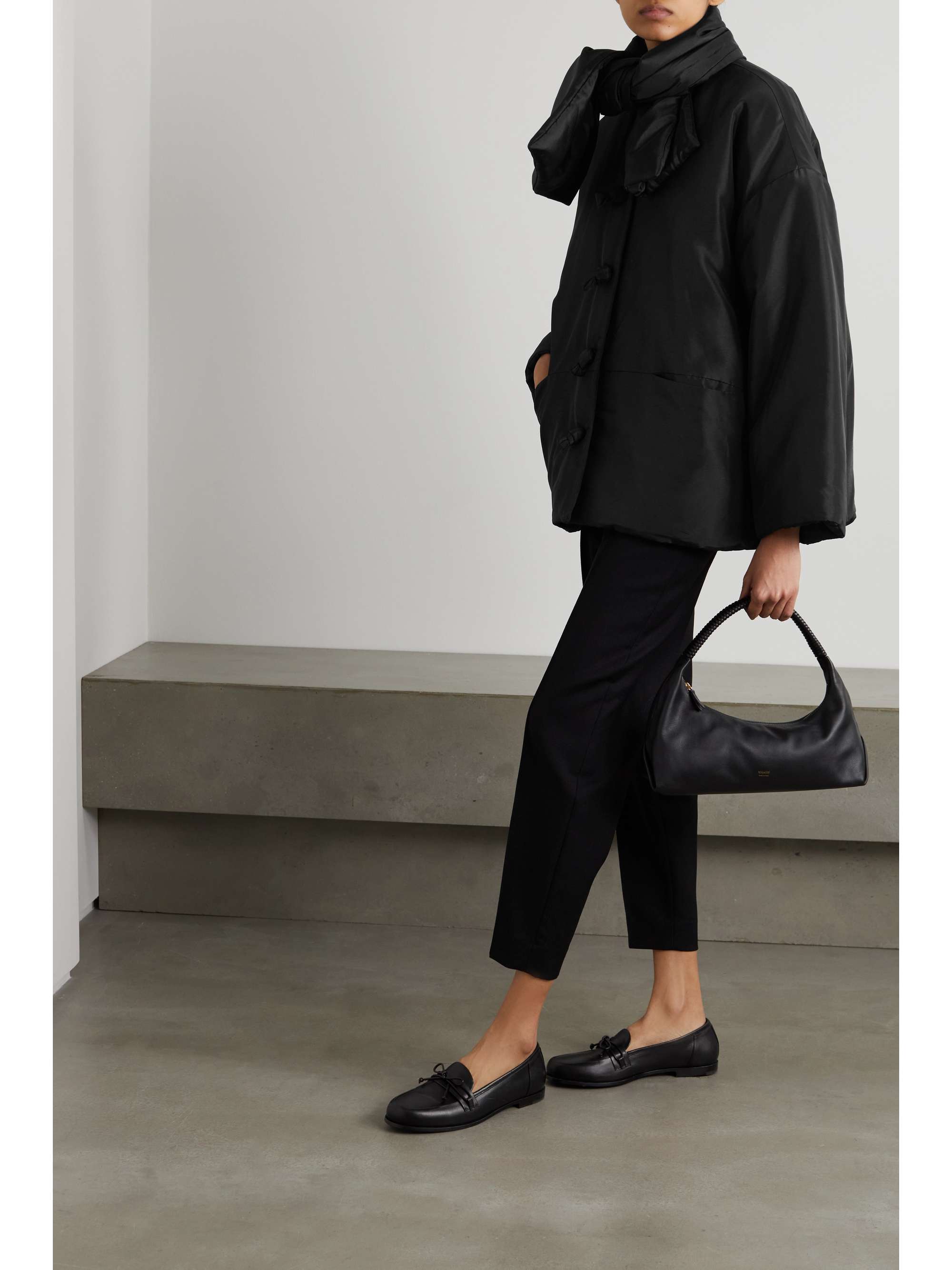 TOTEME Oversized scarfdetailed padded shell jacket NETAPORTER