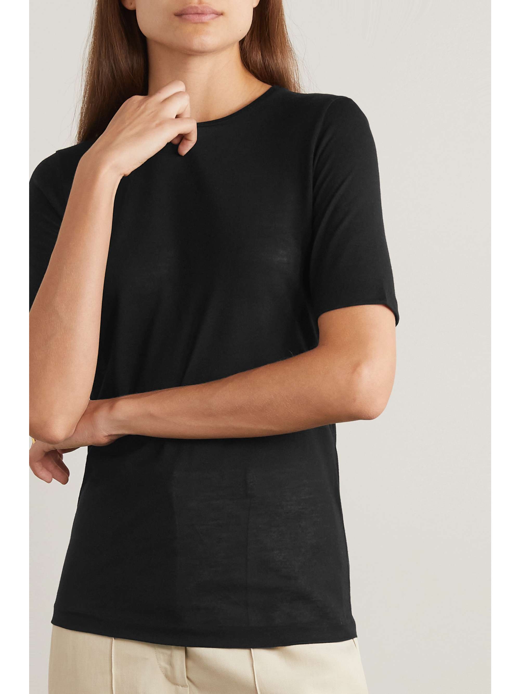 TOTEME Modal and cashmere-blend T-shirt
