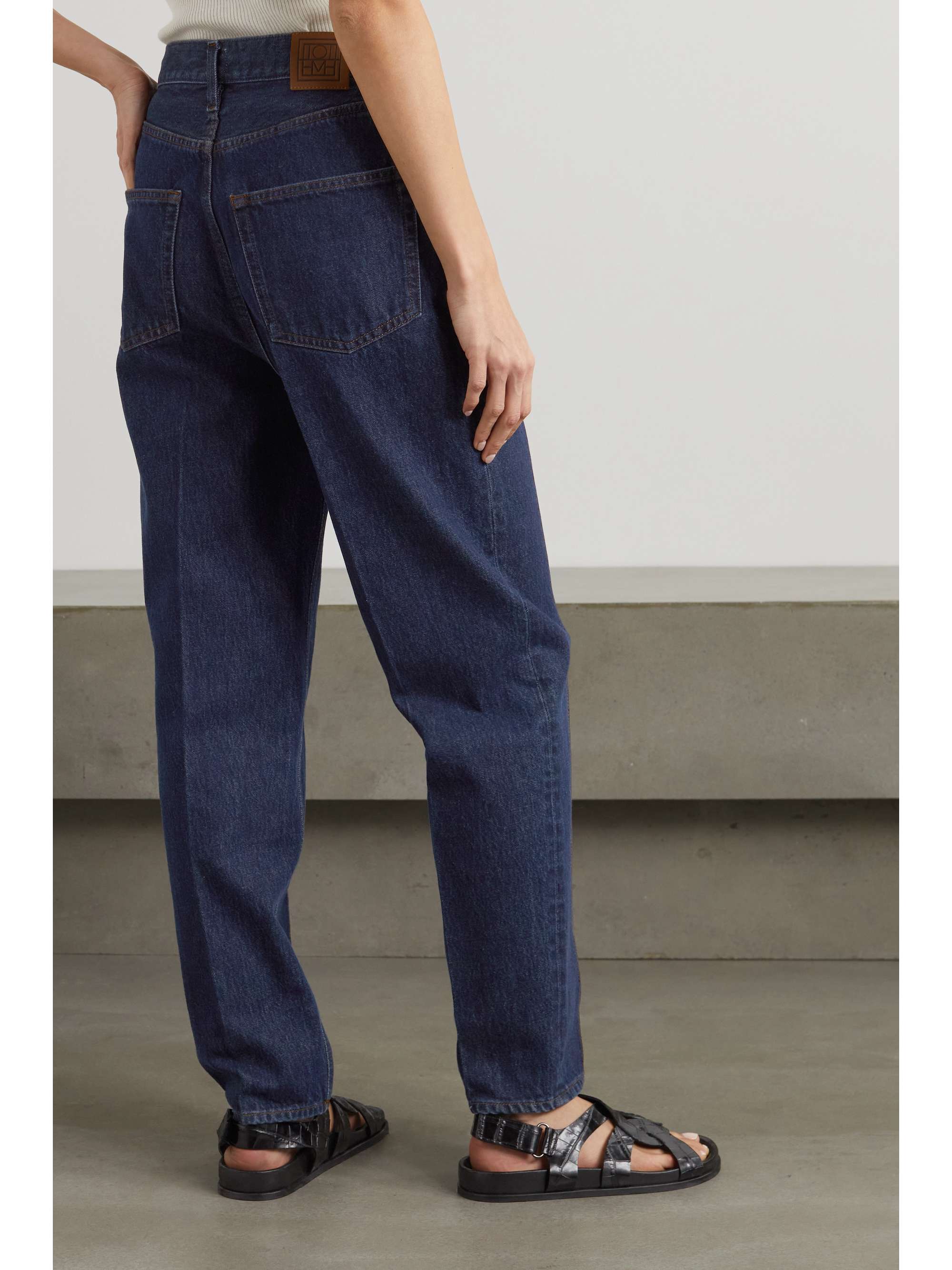 TOTEME High-rise tapered organic jeans