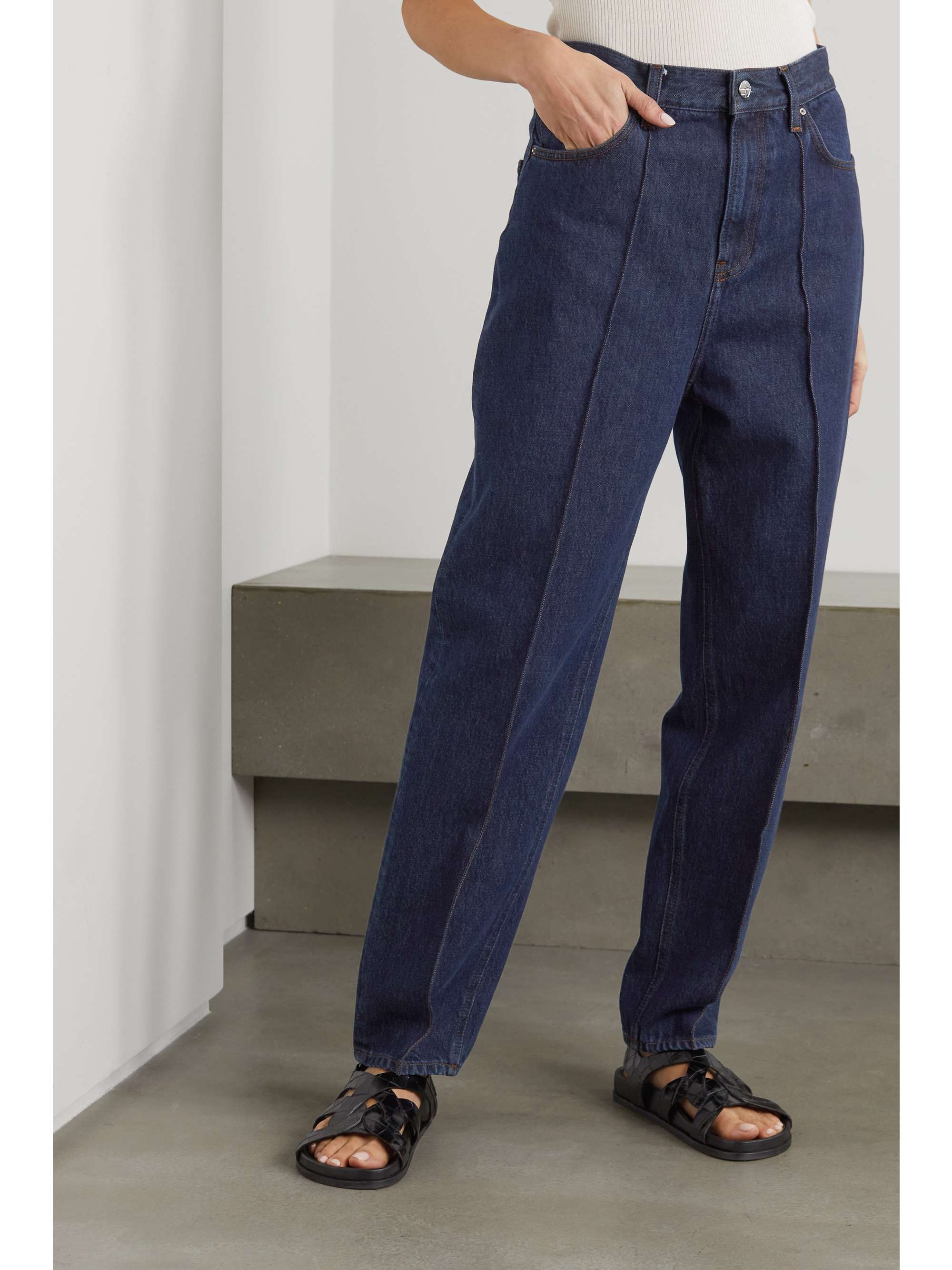 TOTEME High-rise tapered organic jeans