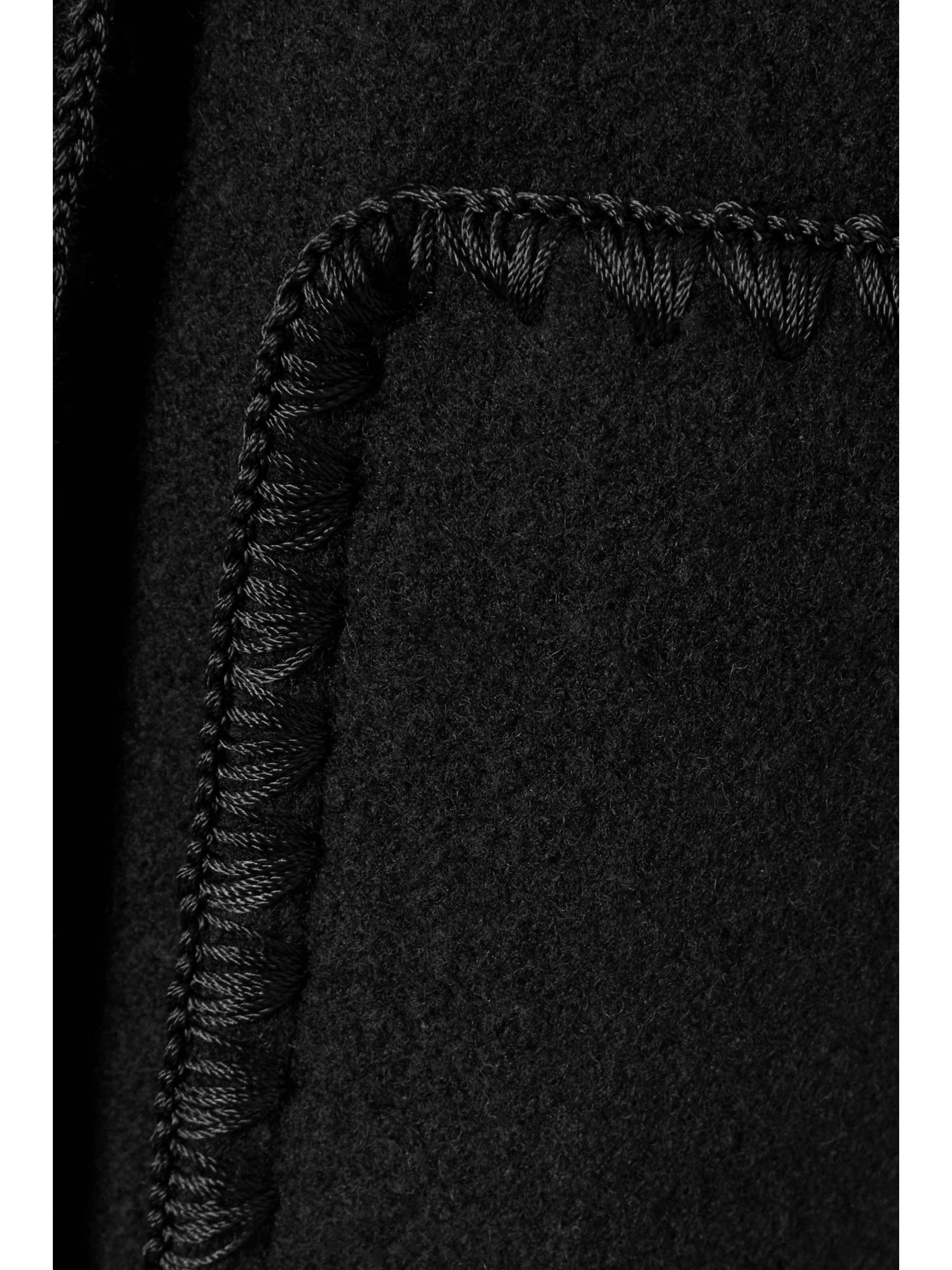 TOTEME Draped fringed wool-blend jacket