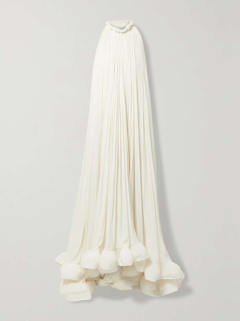 Lanvin Ruffled Charmeuse Gown