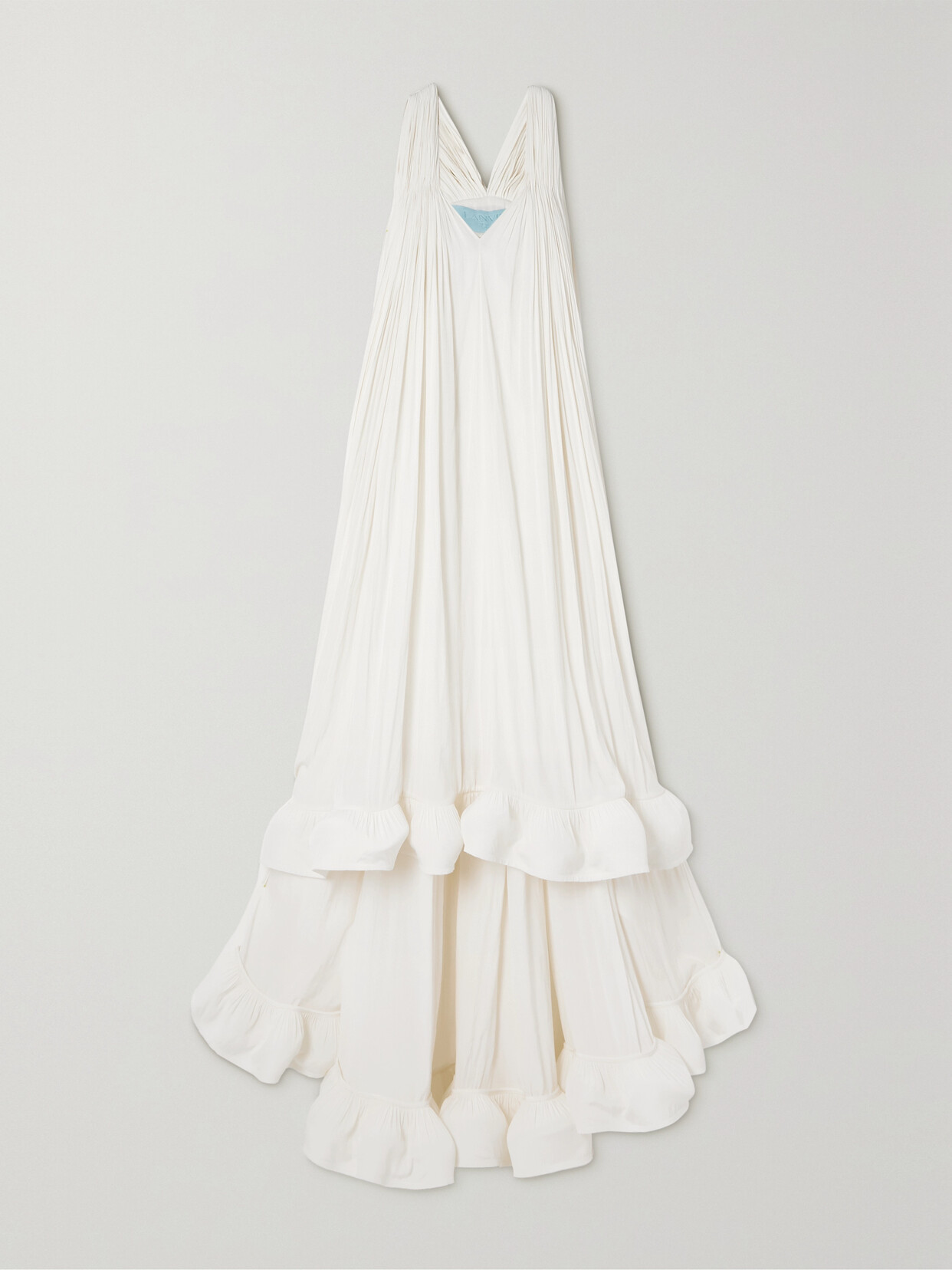 Lanvin Ruffled Chiffon Gown - Off-white